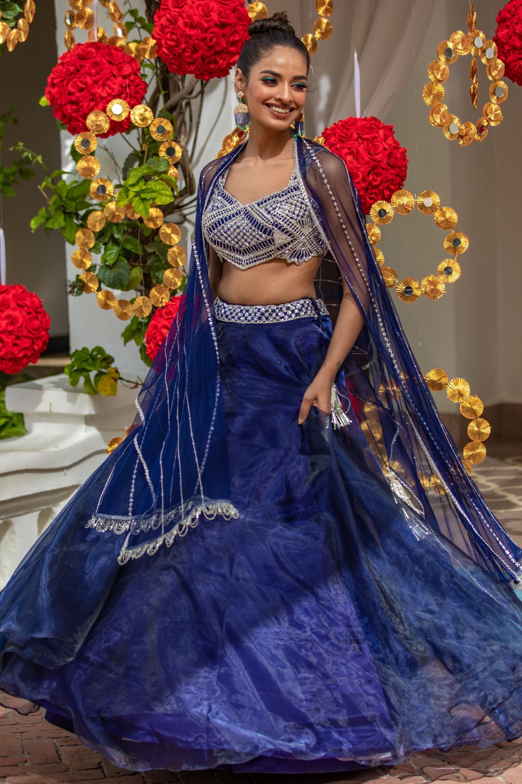 Royal Blue Lehenga