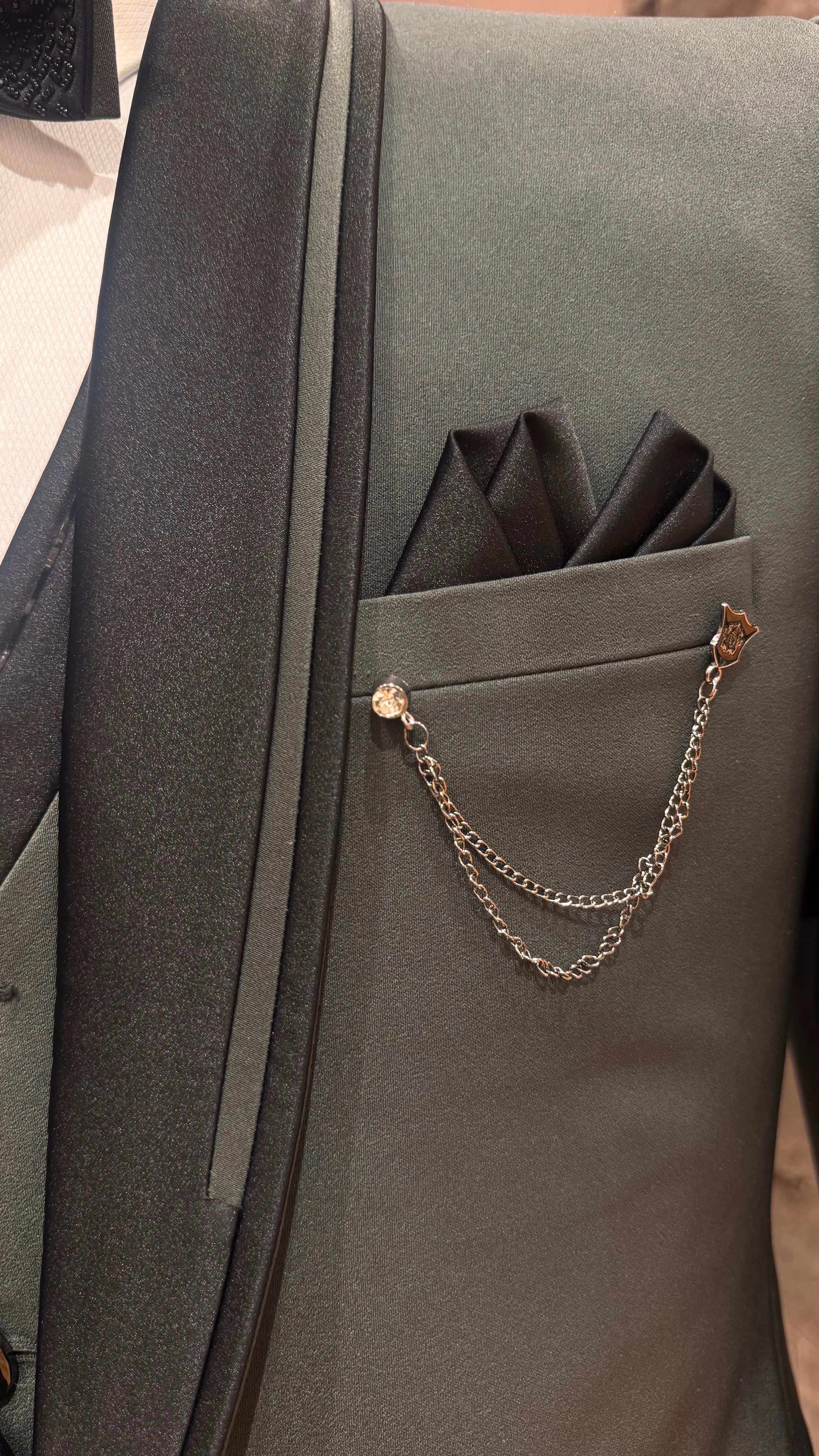 Black Tuxedo For Men with Embellished Embroidery