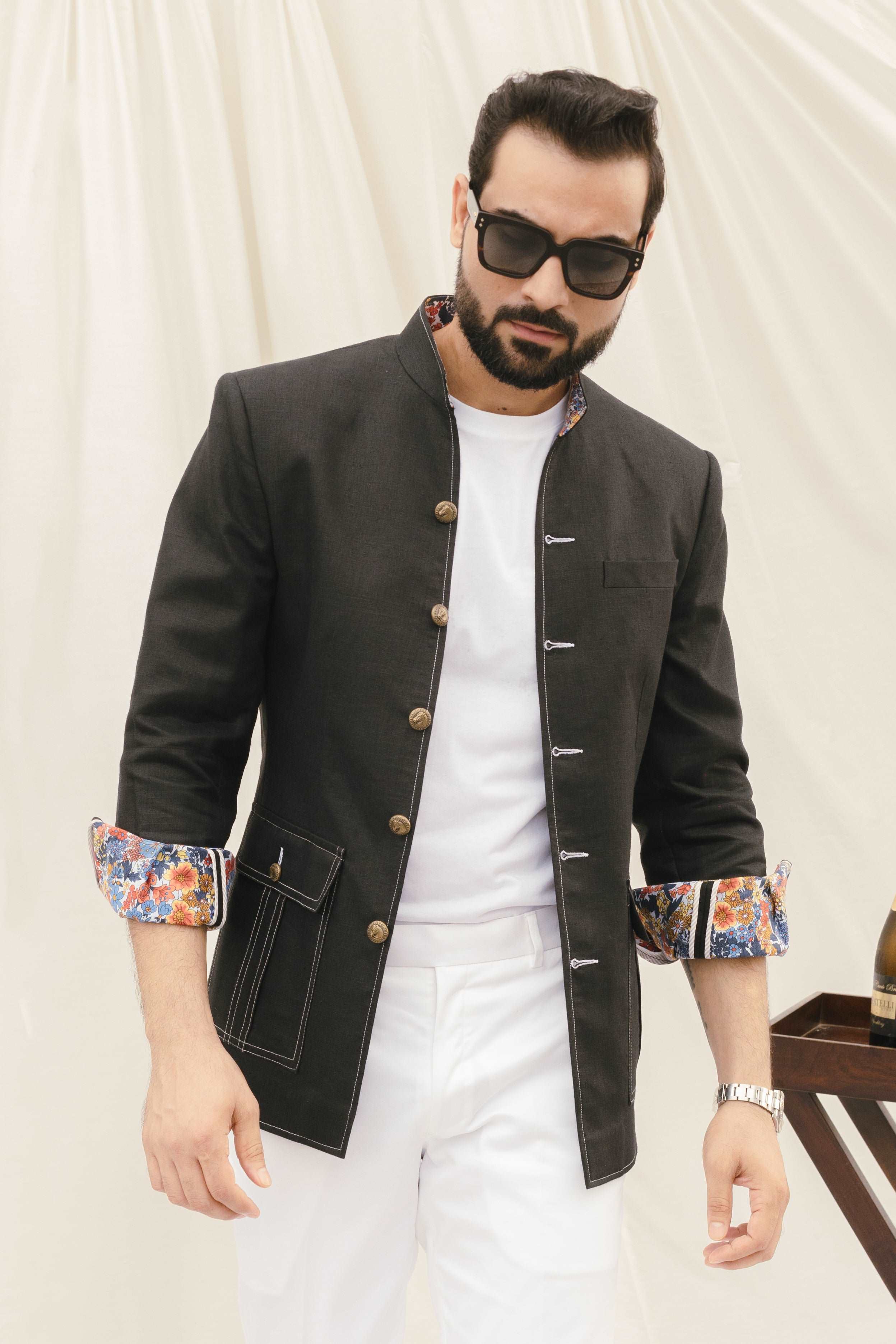 Black Linen Jacket