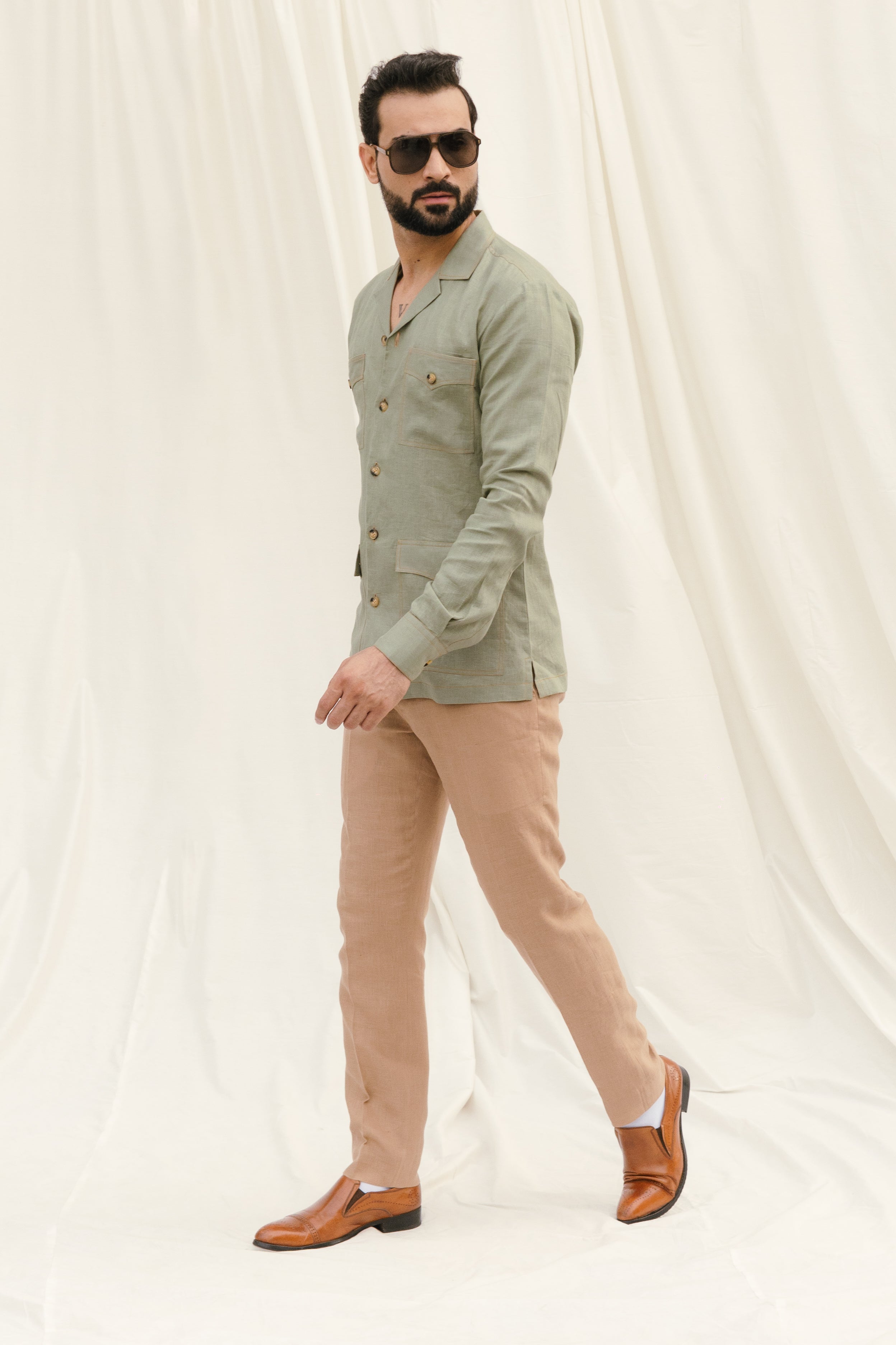 Light Green Safari Shirt