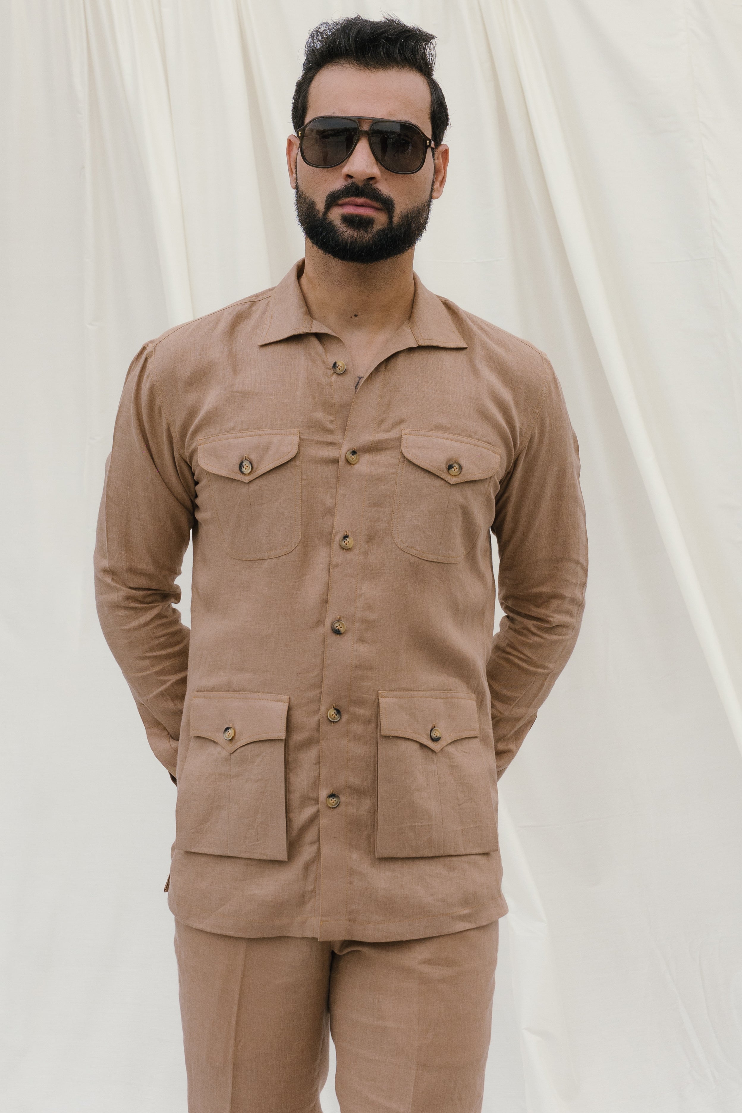 Safari Shirt 4 P with Shirt Collar