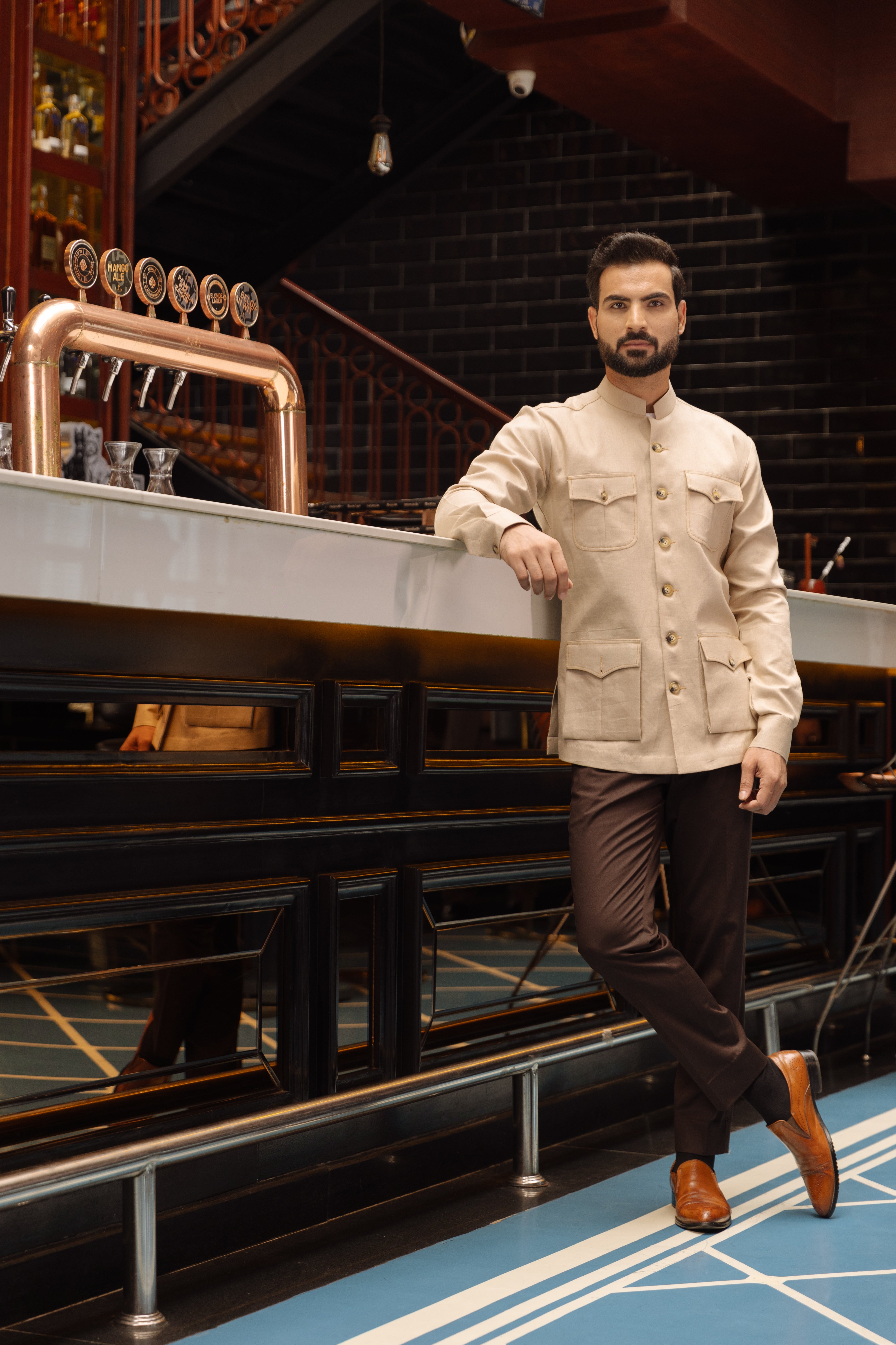 Super Seller Safari Shirt with Chinese Collar