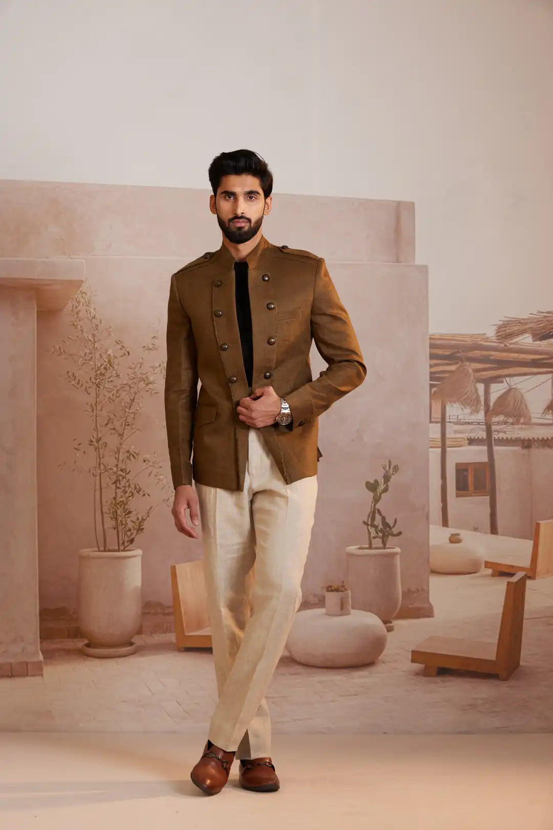 Linen Military Style Inspired Jacket