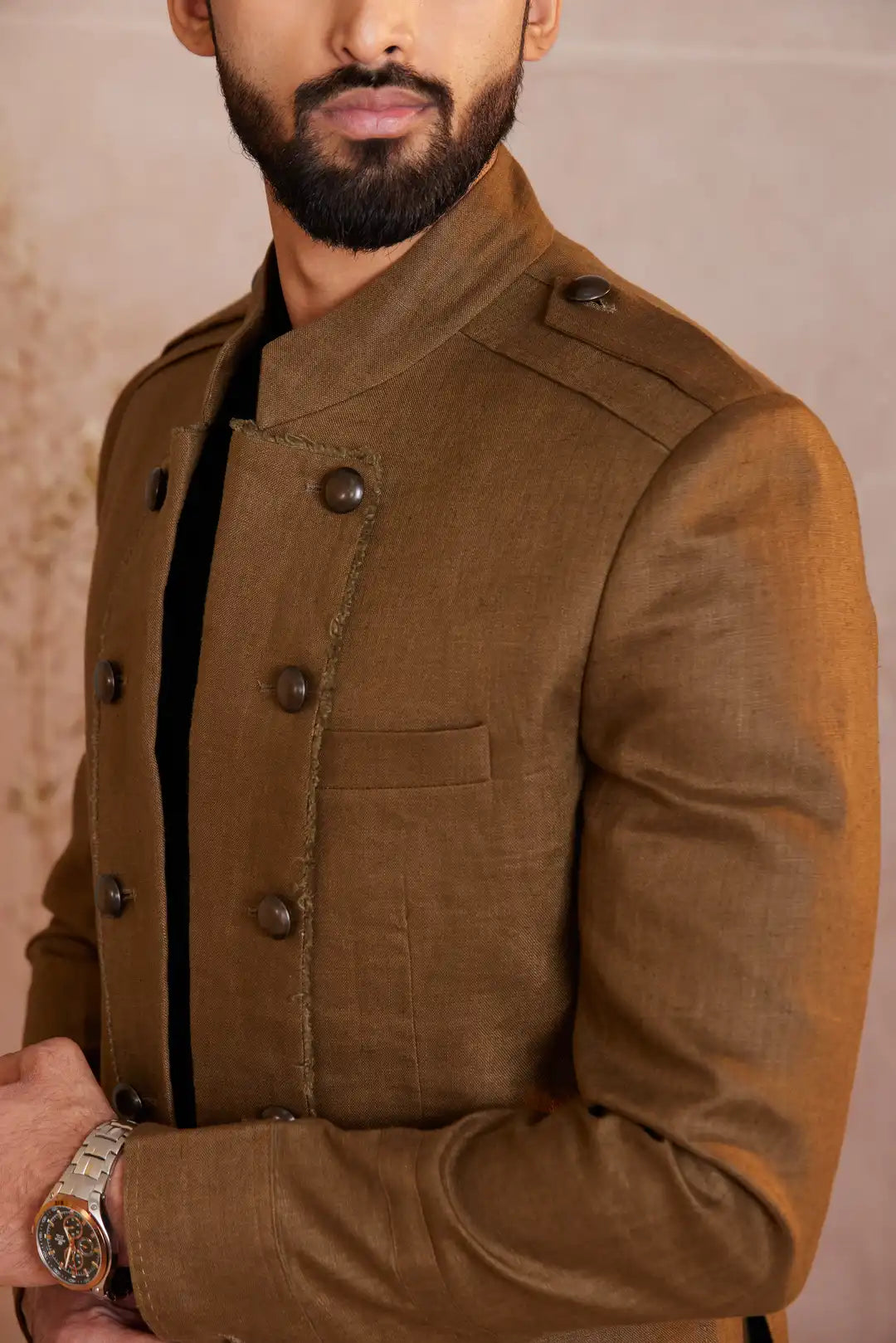 Linen Military Style Inspired Jacket