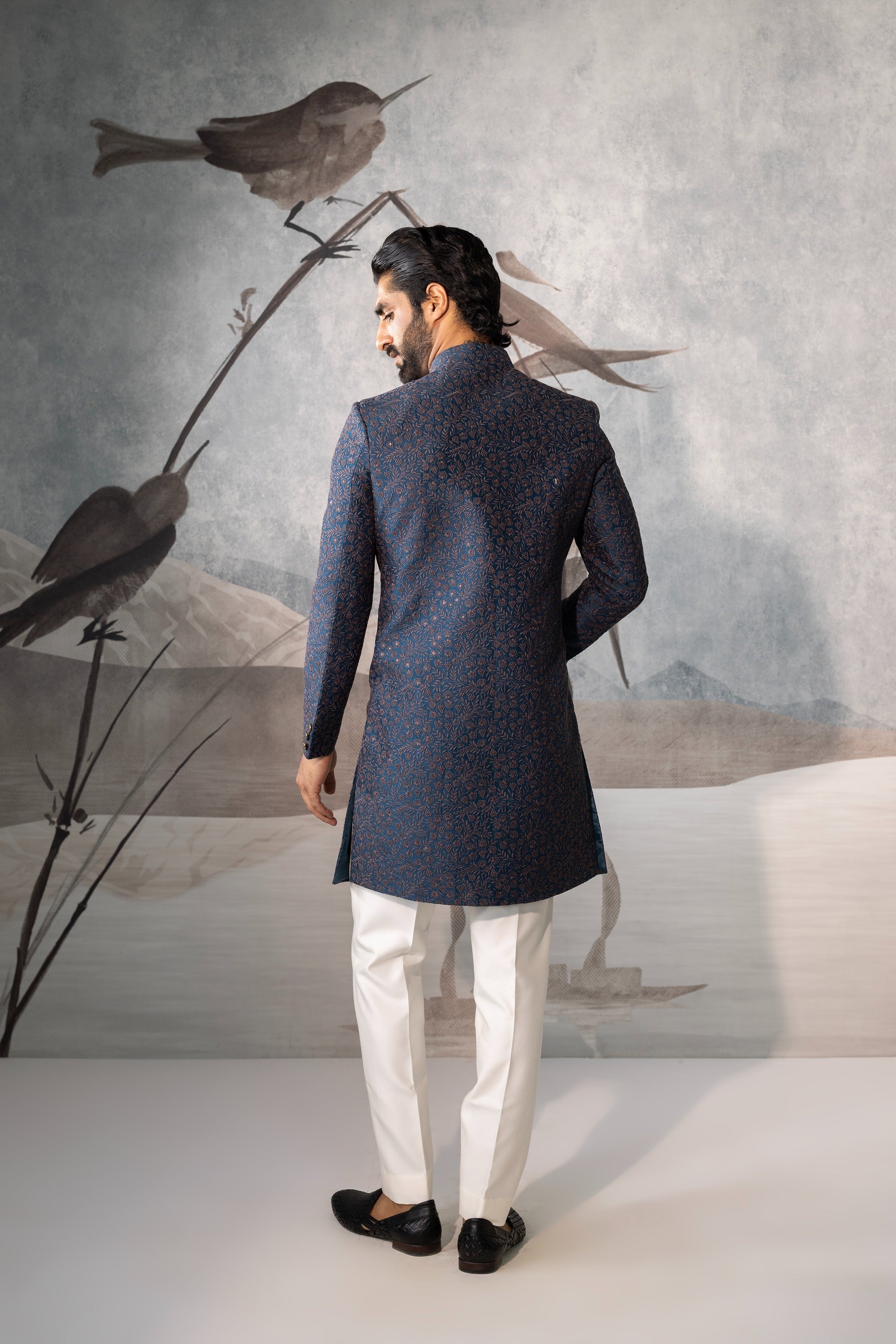 Men’s Navy Blue Indo Western