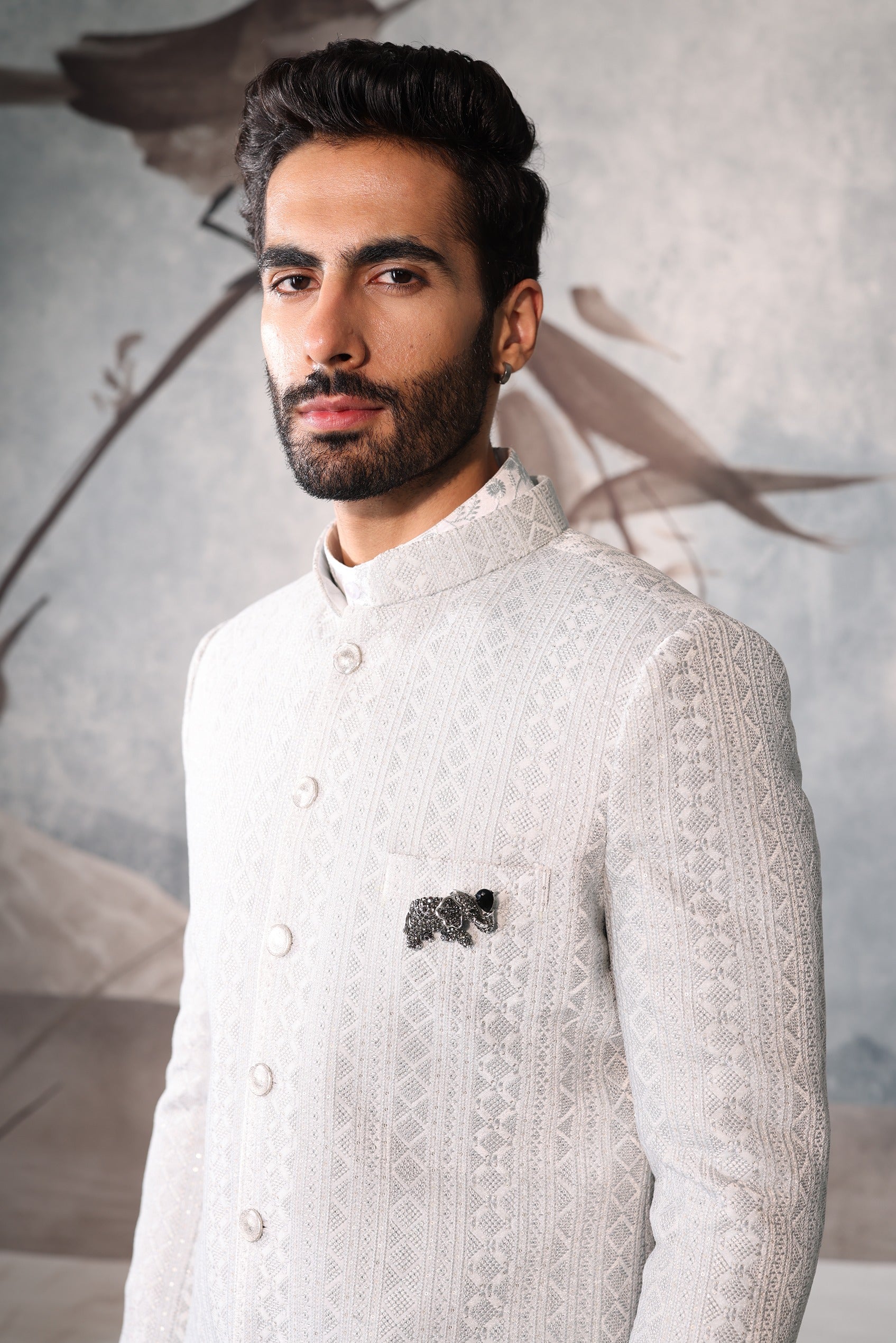 Men’s Mint blue Indo Western Sherwani for Groom