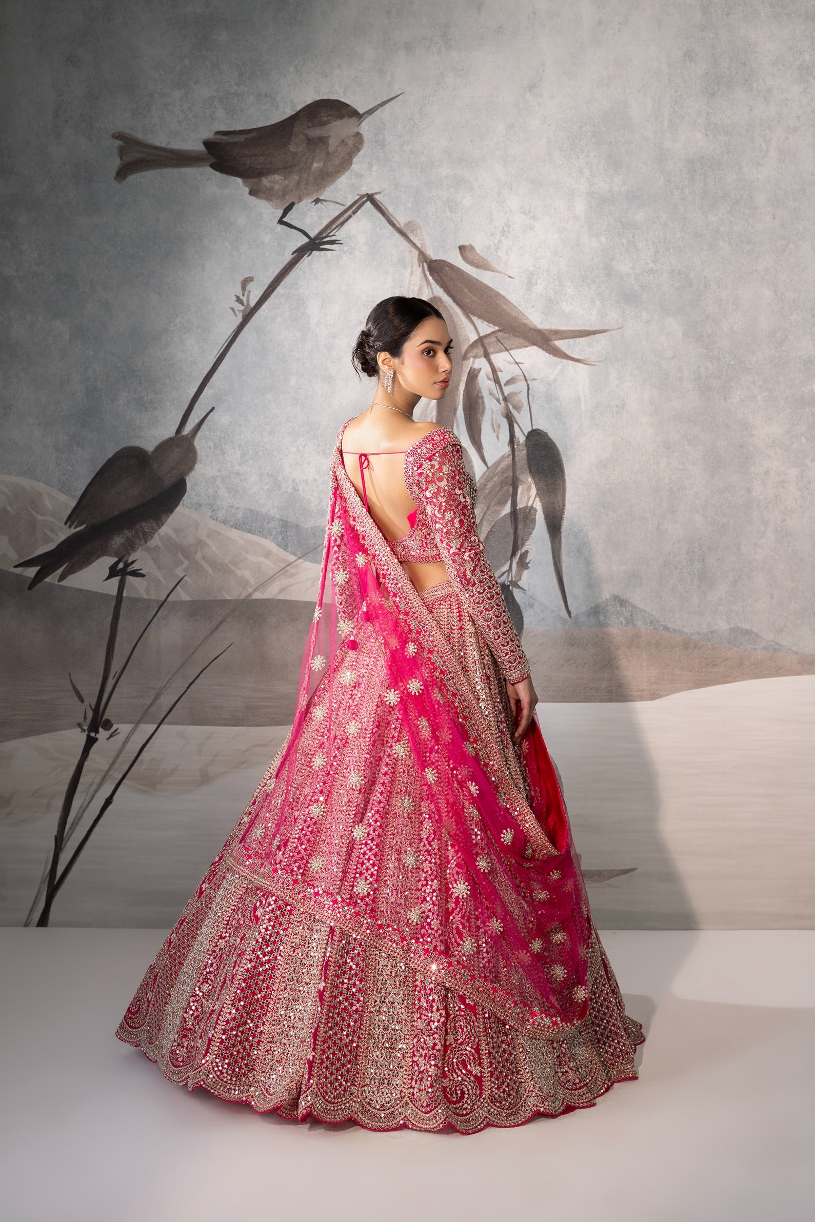 PINK MIRROR LEHENGA