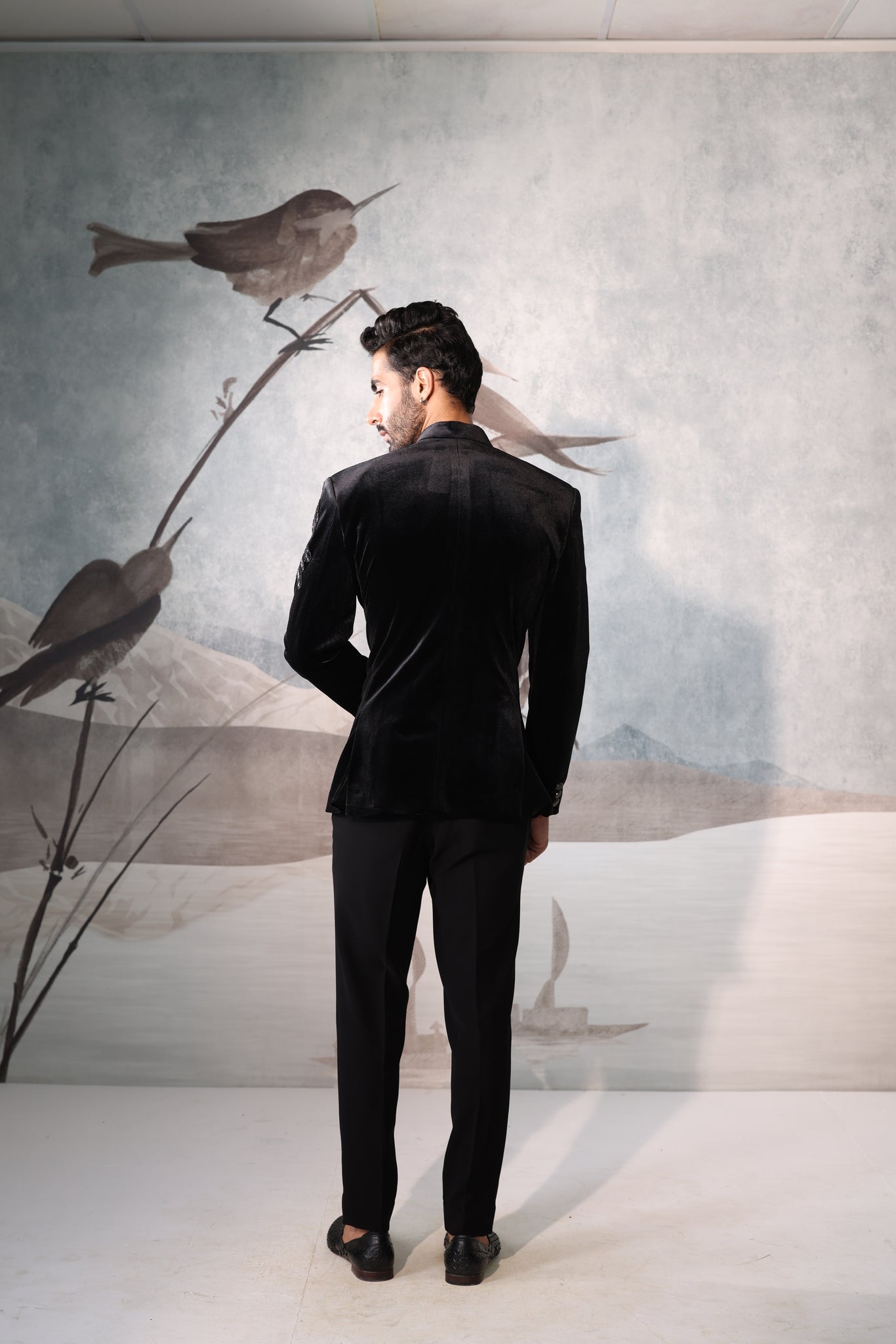 Black bandgala with vulture design