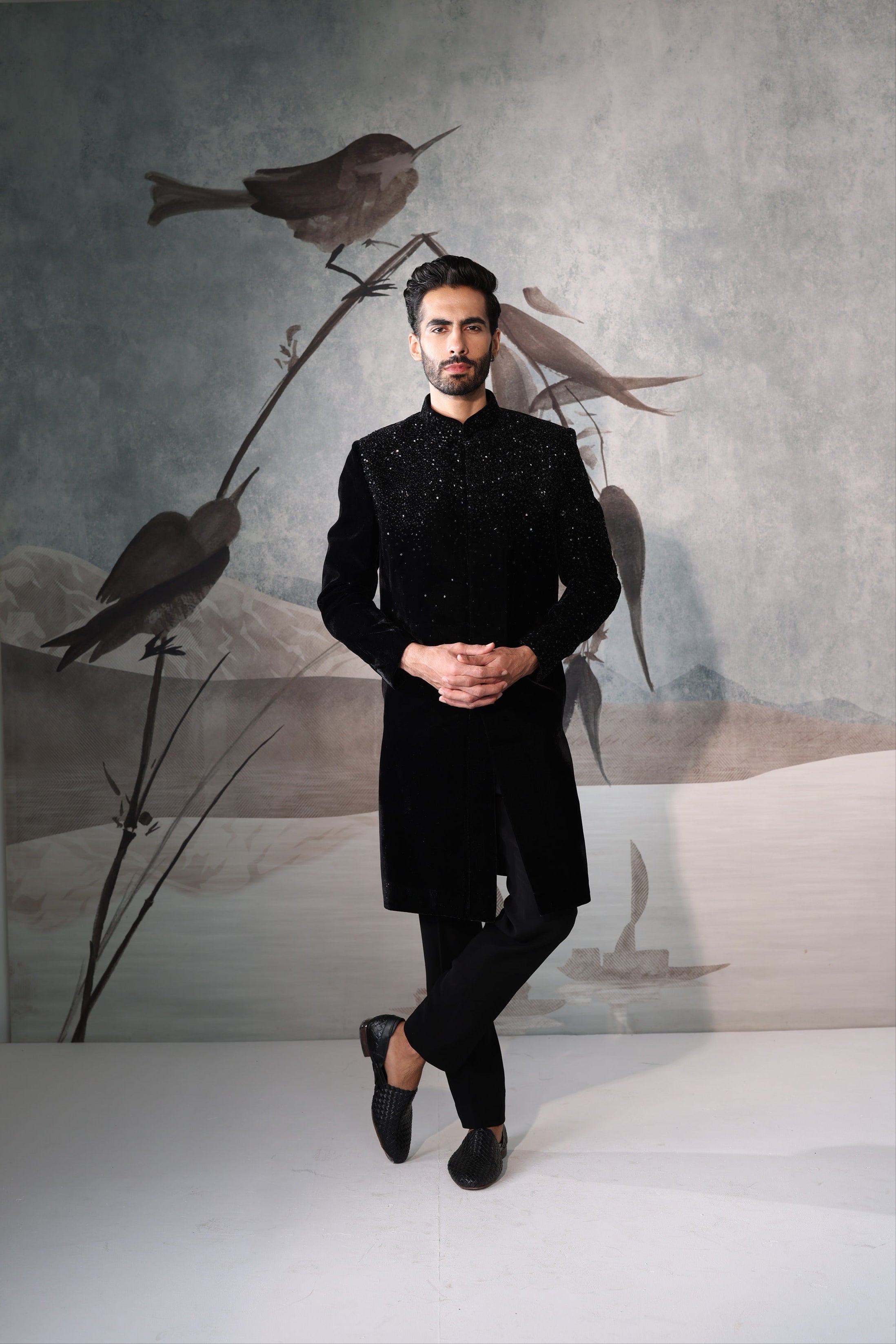 Black Indo-Western WITH SEQUENCE WORK