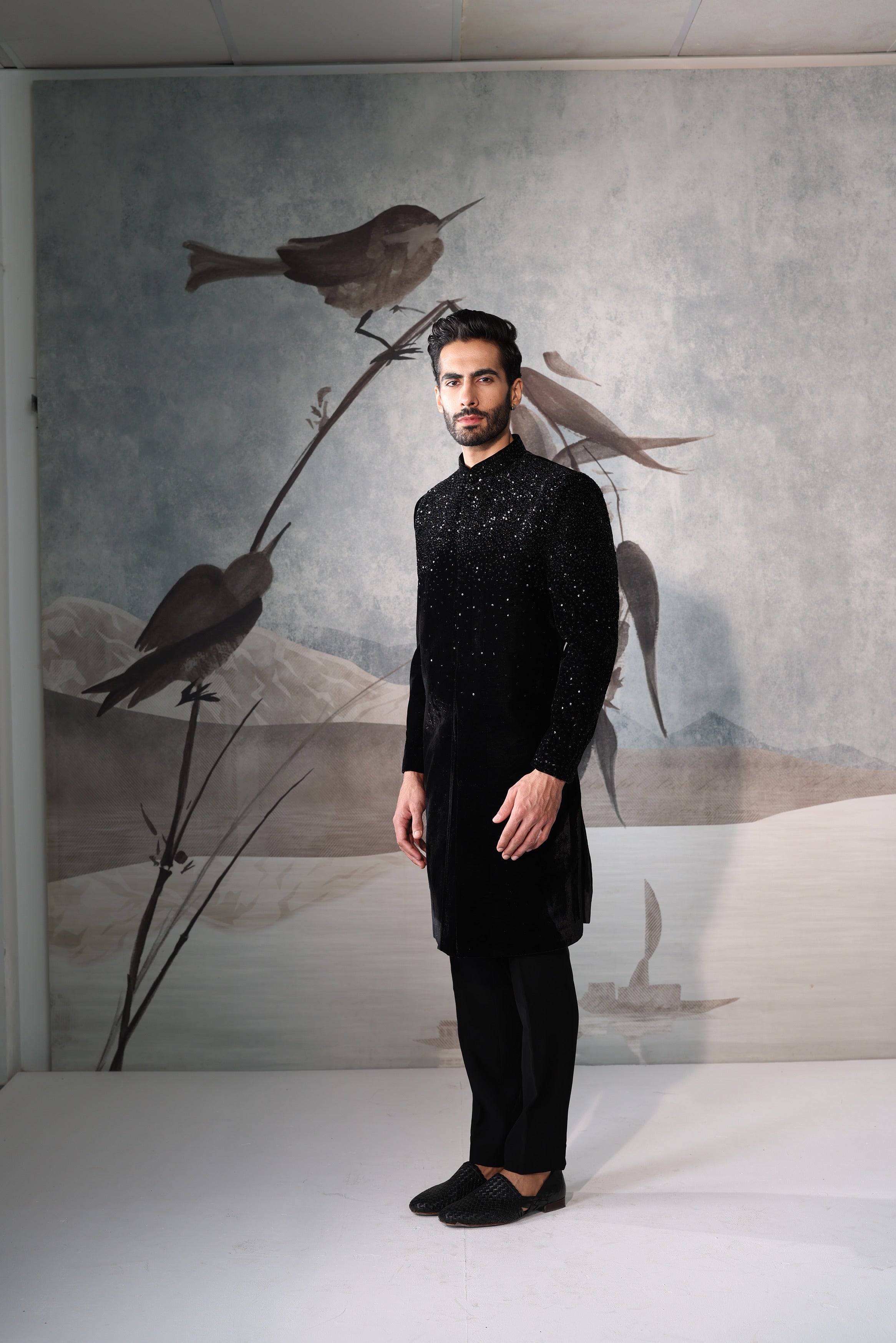 Black Indo-Western WITH SEQUENCE WORK