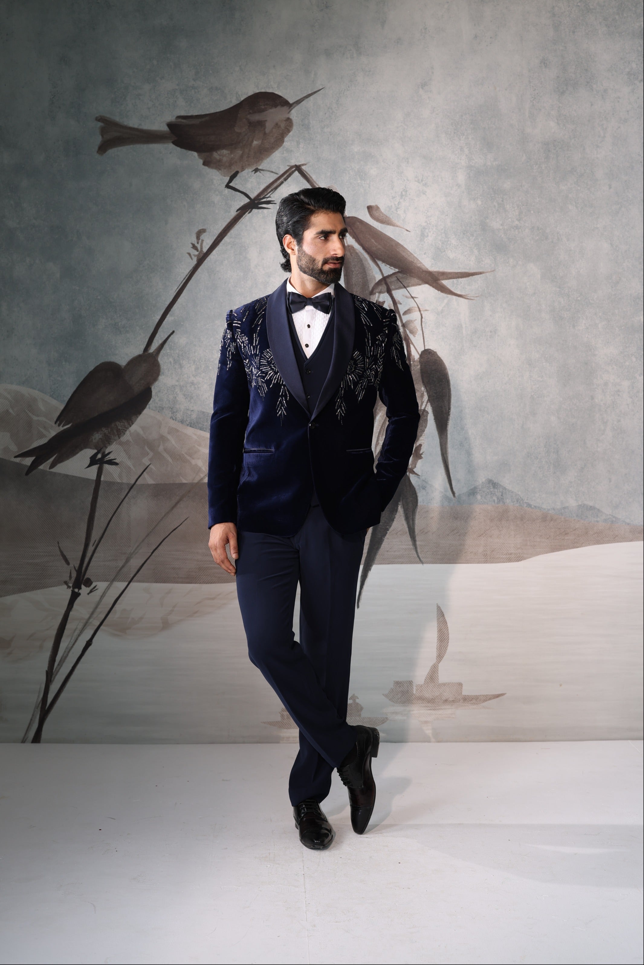 Men's Navy Blue Premium Tuxedo