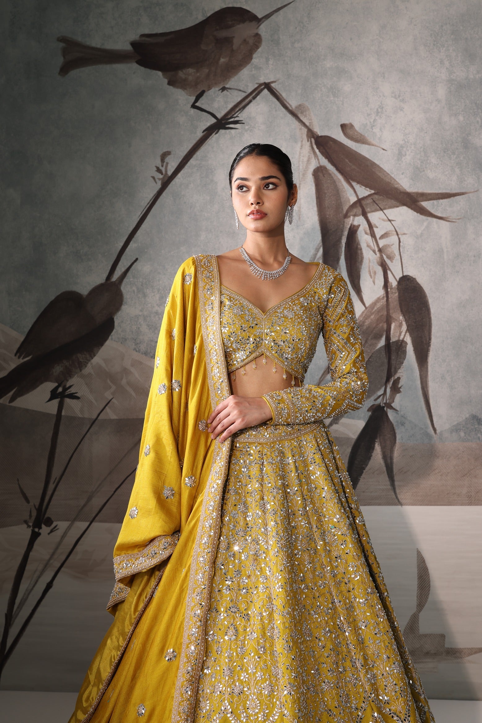 Mustard Yellow Festive Lehenga – Mehendi, Haldi & Sangeet Wear