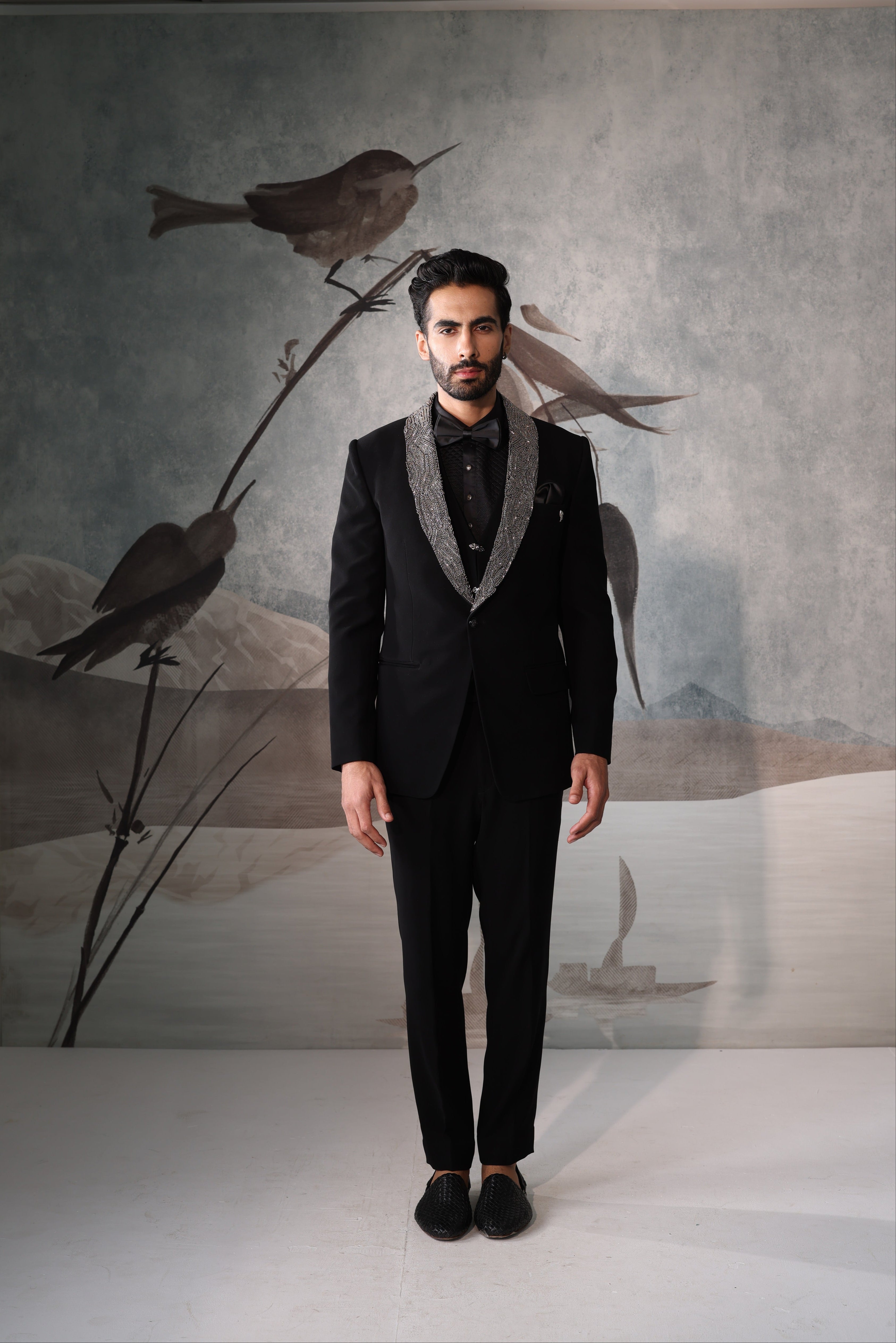 Black tuxedo with collar design