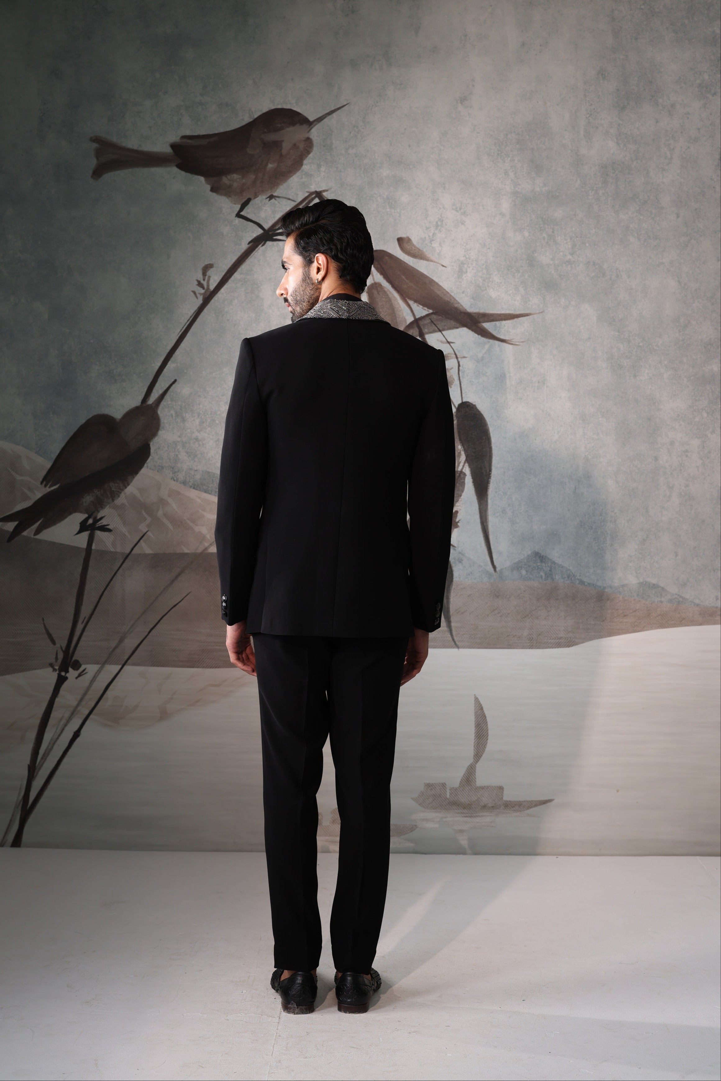 Black tuxedo with collar design