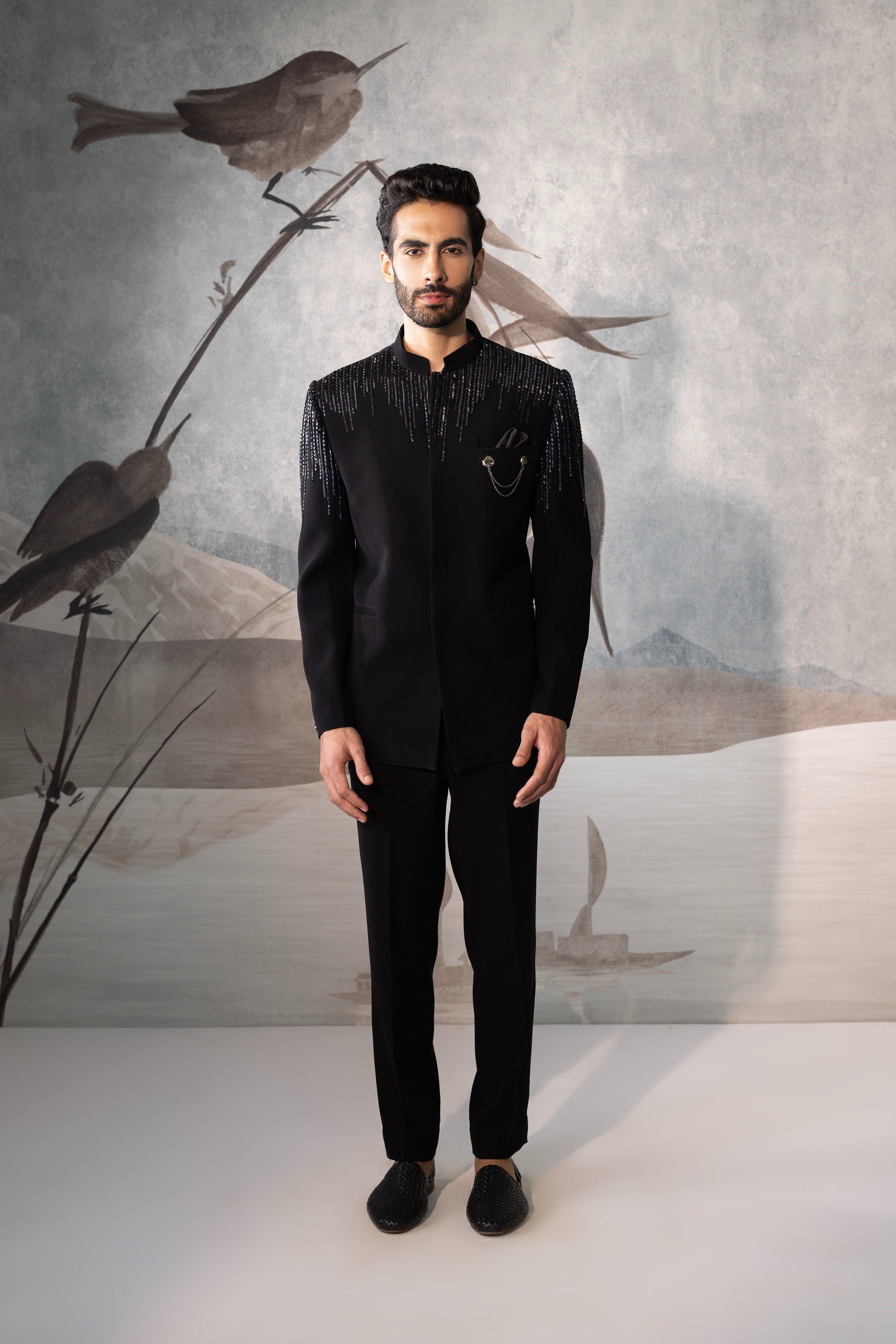 Men's sequined Embellished Bandhgala Jacket