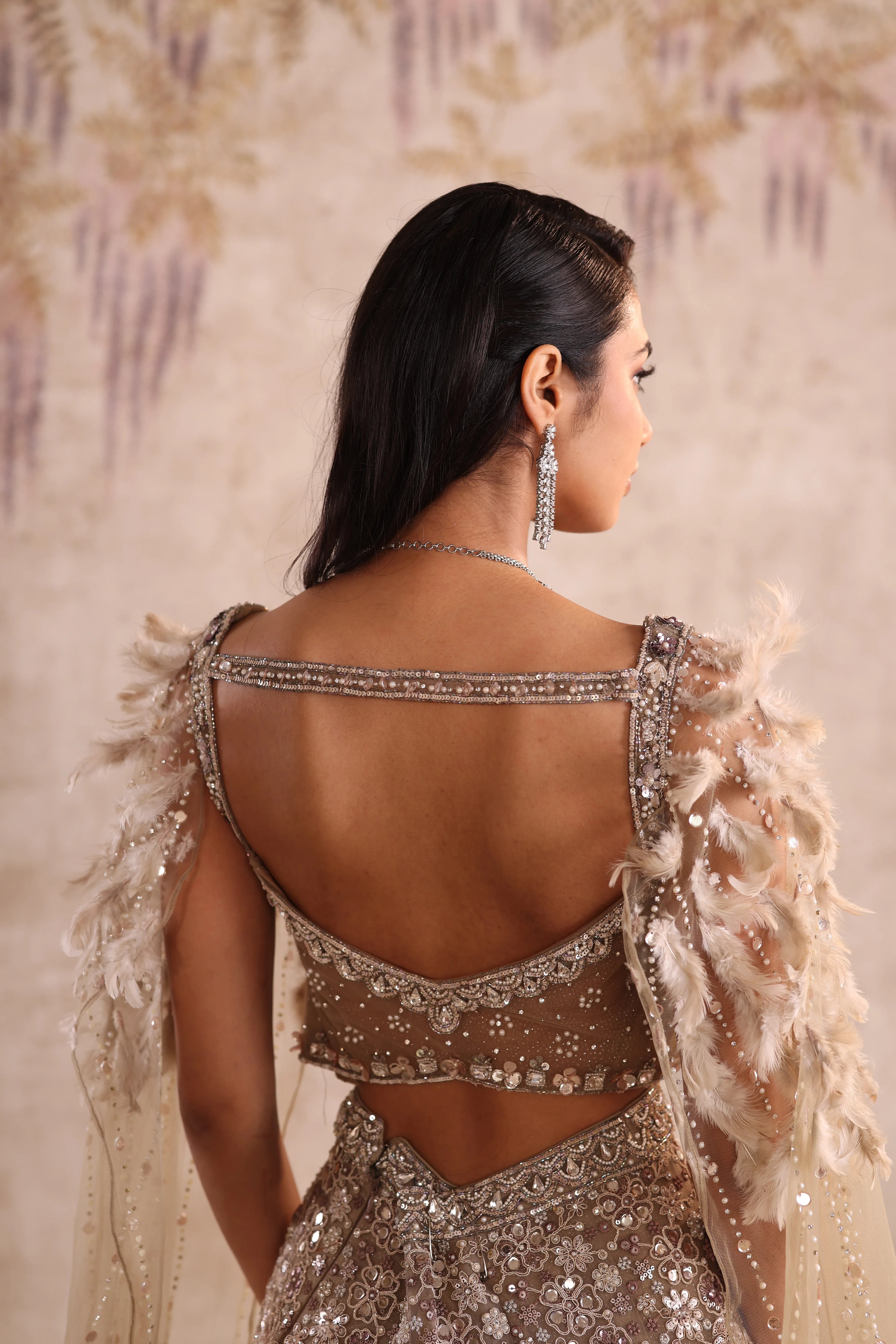 White Embroidered party wear Lehenga