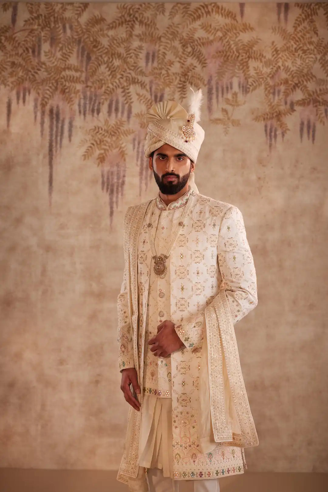 Radiant sherwani with heavy embroidery work