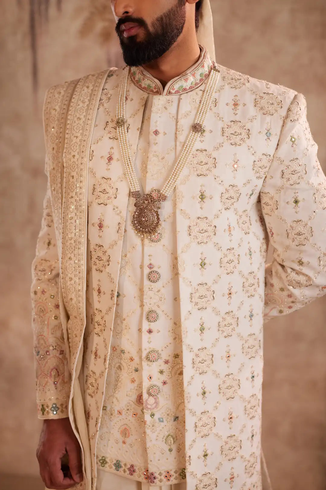 Radiant sherwani with heavy embroidery work