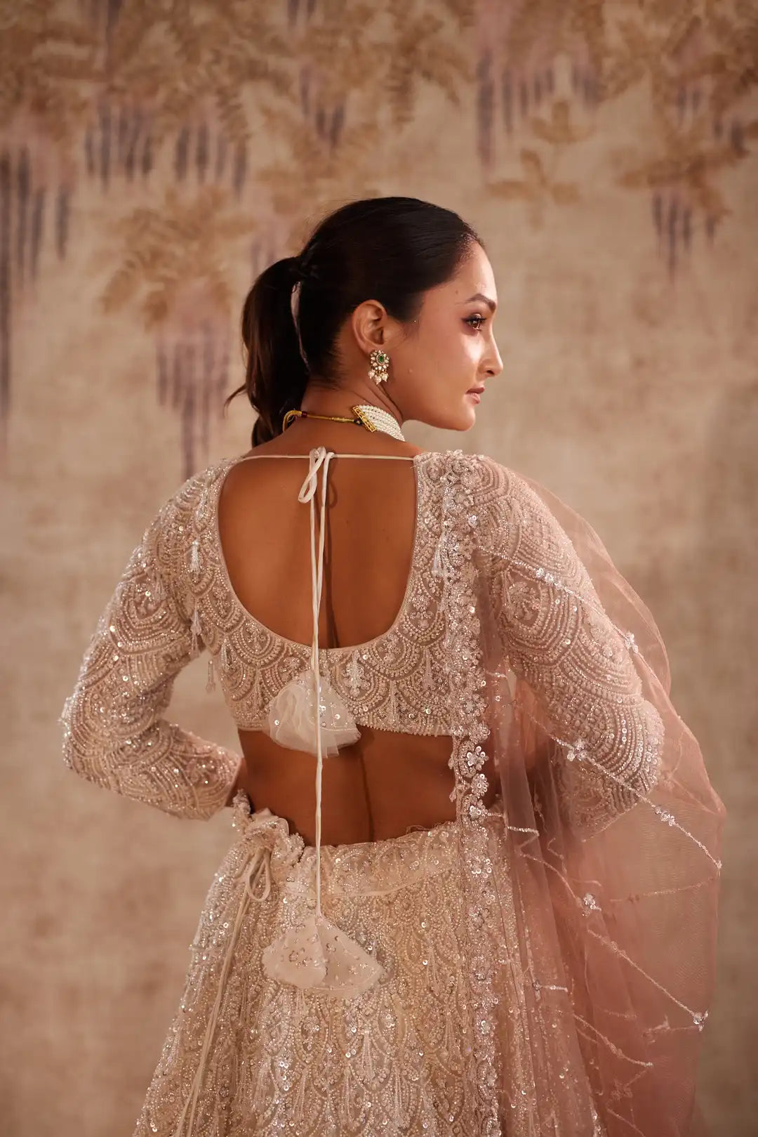 White ombre lehenga