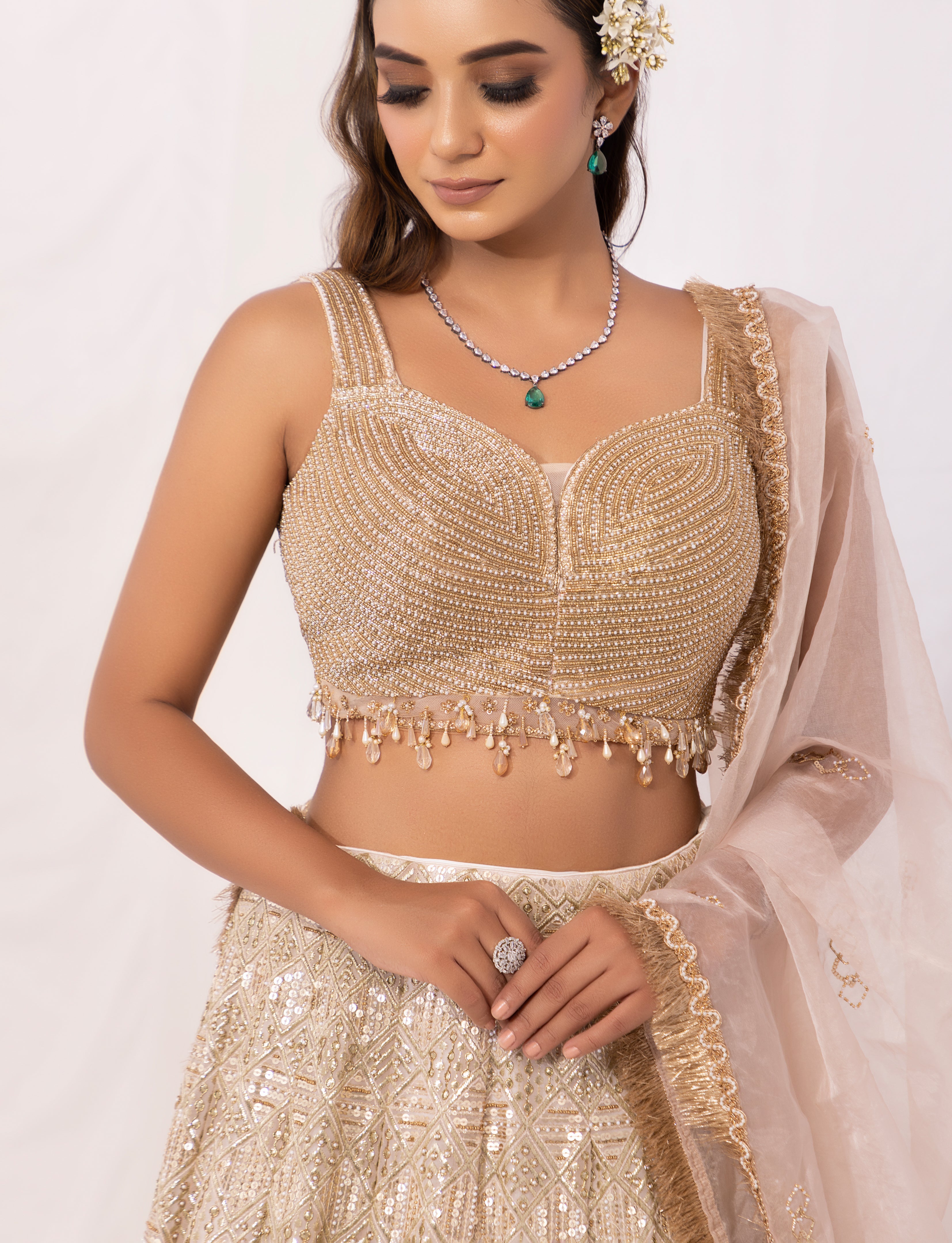 GOLDEN GLITZ LEHENGA