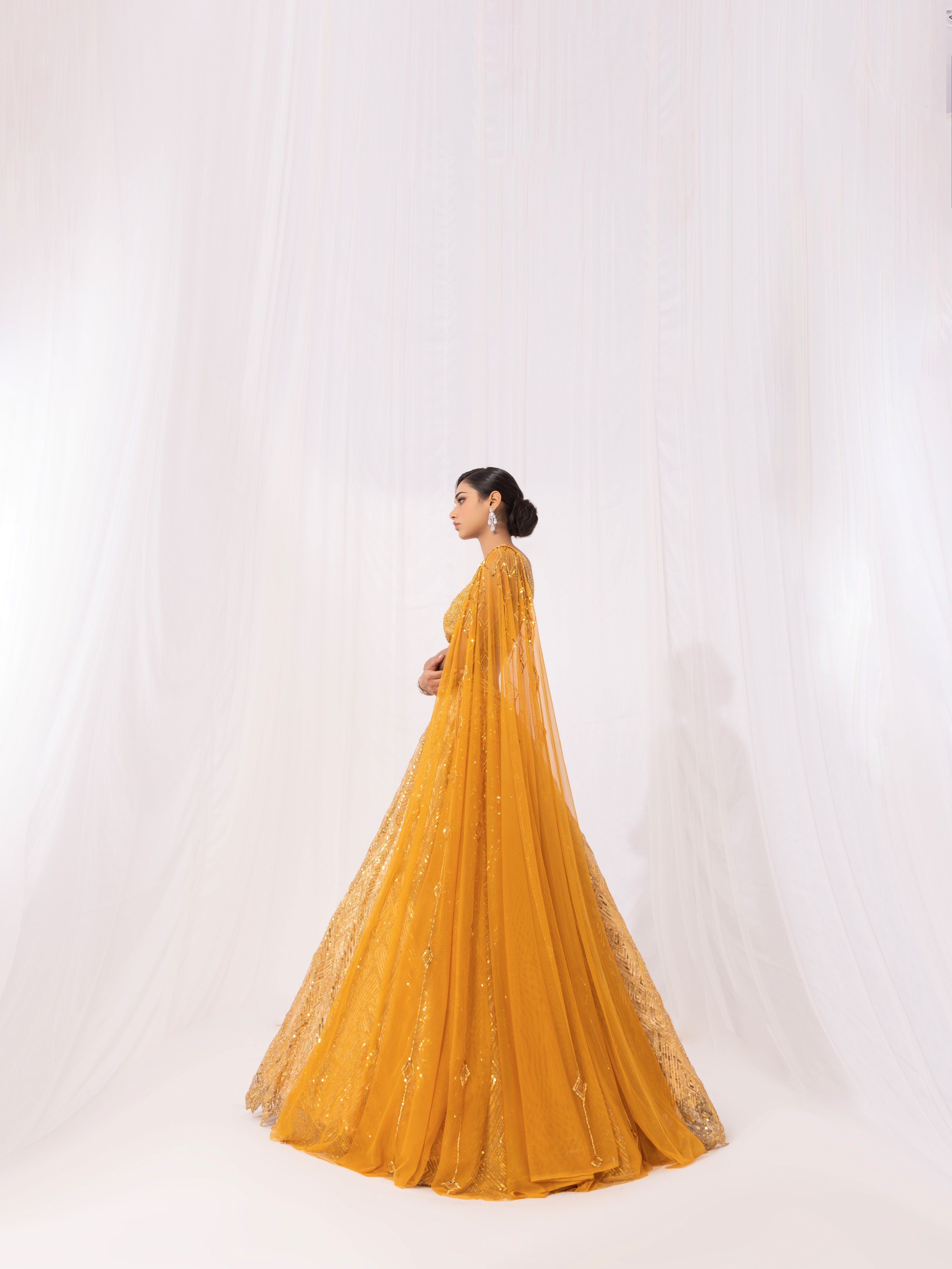 GOLD SUNDOWNER LEHENGA