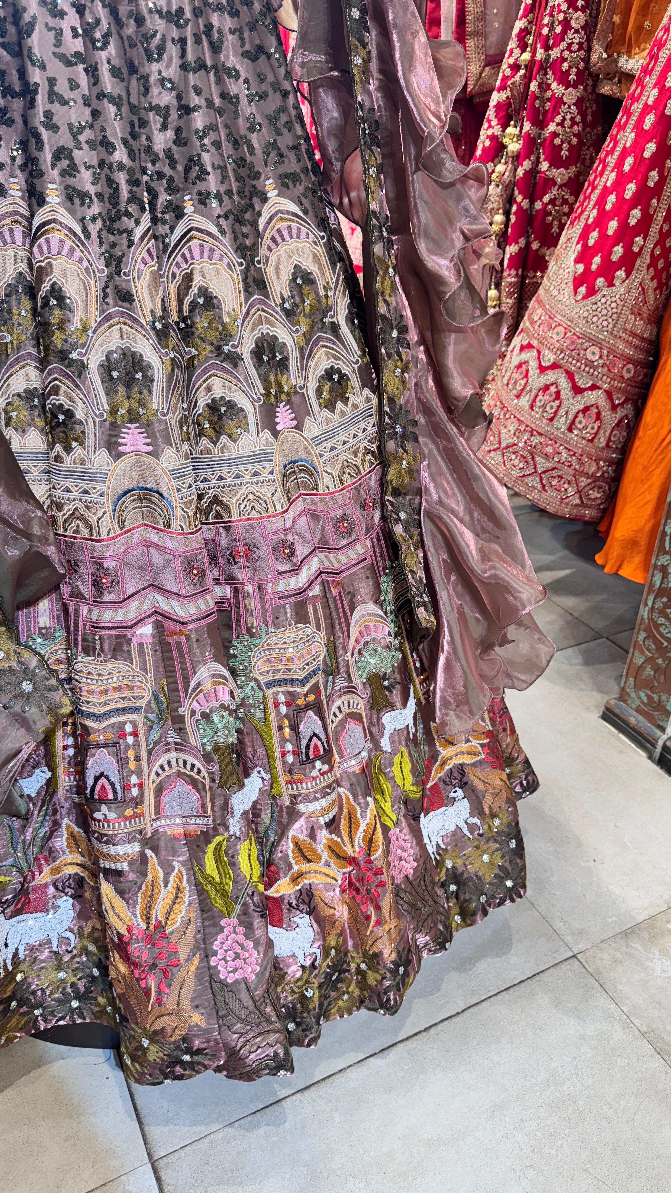 Royal Heritage Mauve Lehenga