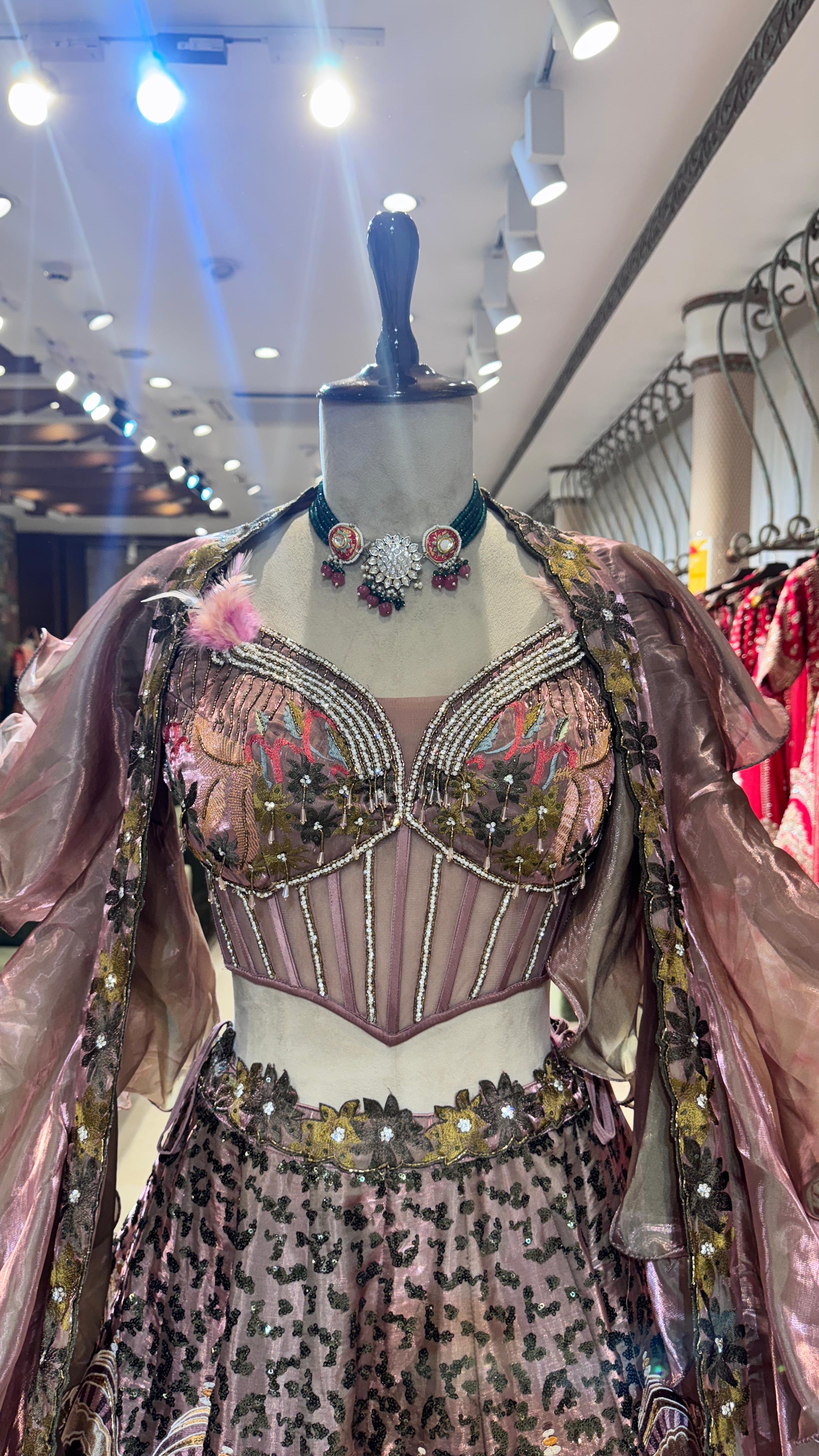 Royal Heritage Mauve Lehenga