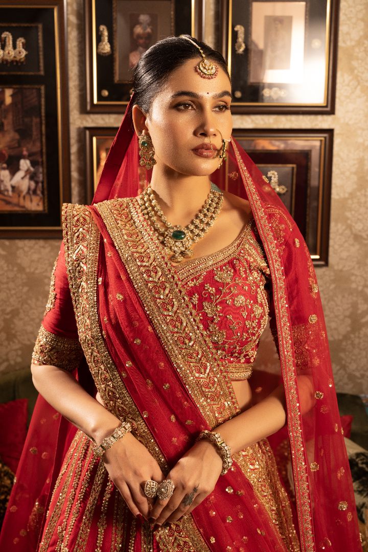 Red elegant lehenga for Bride