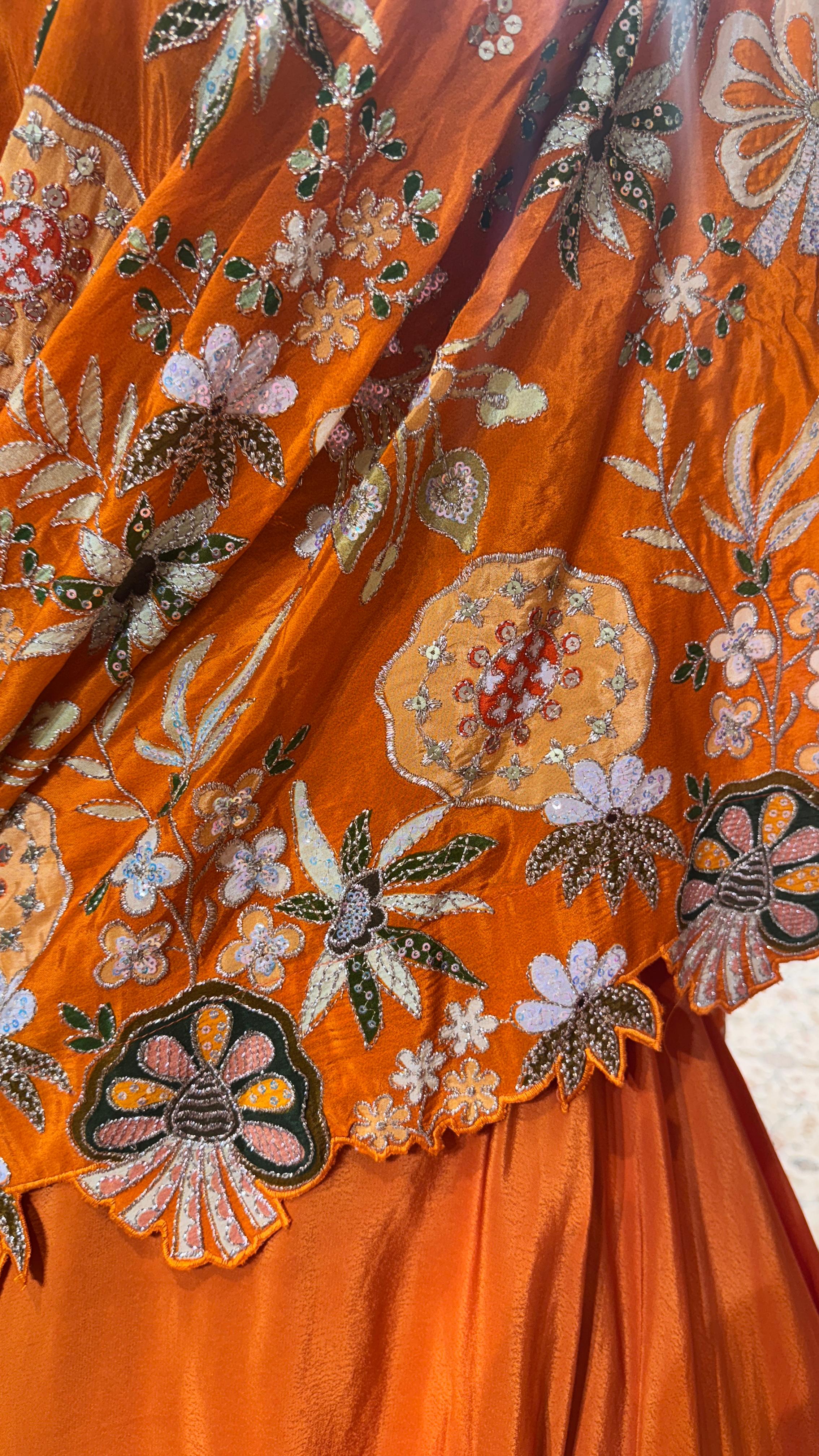Sunshine Glow Orange Lehenga