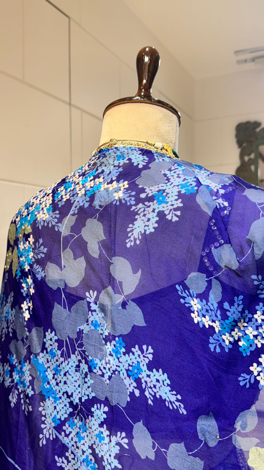 Midnight Bloom Blue Lehenga