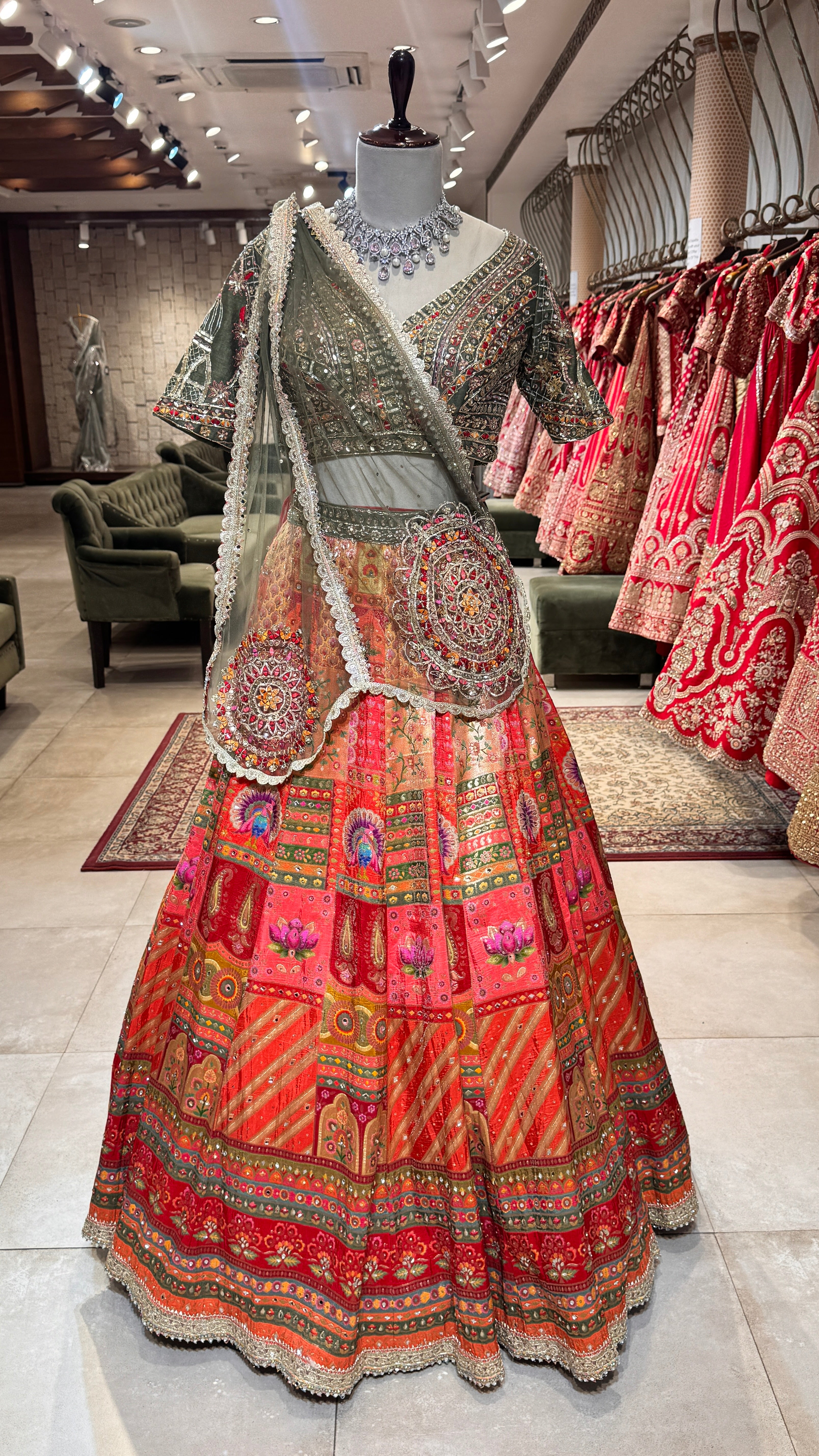 Multi color lehenga