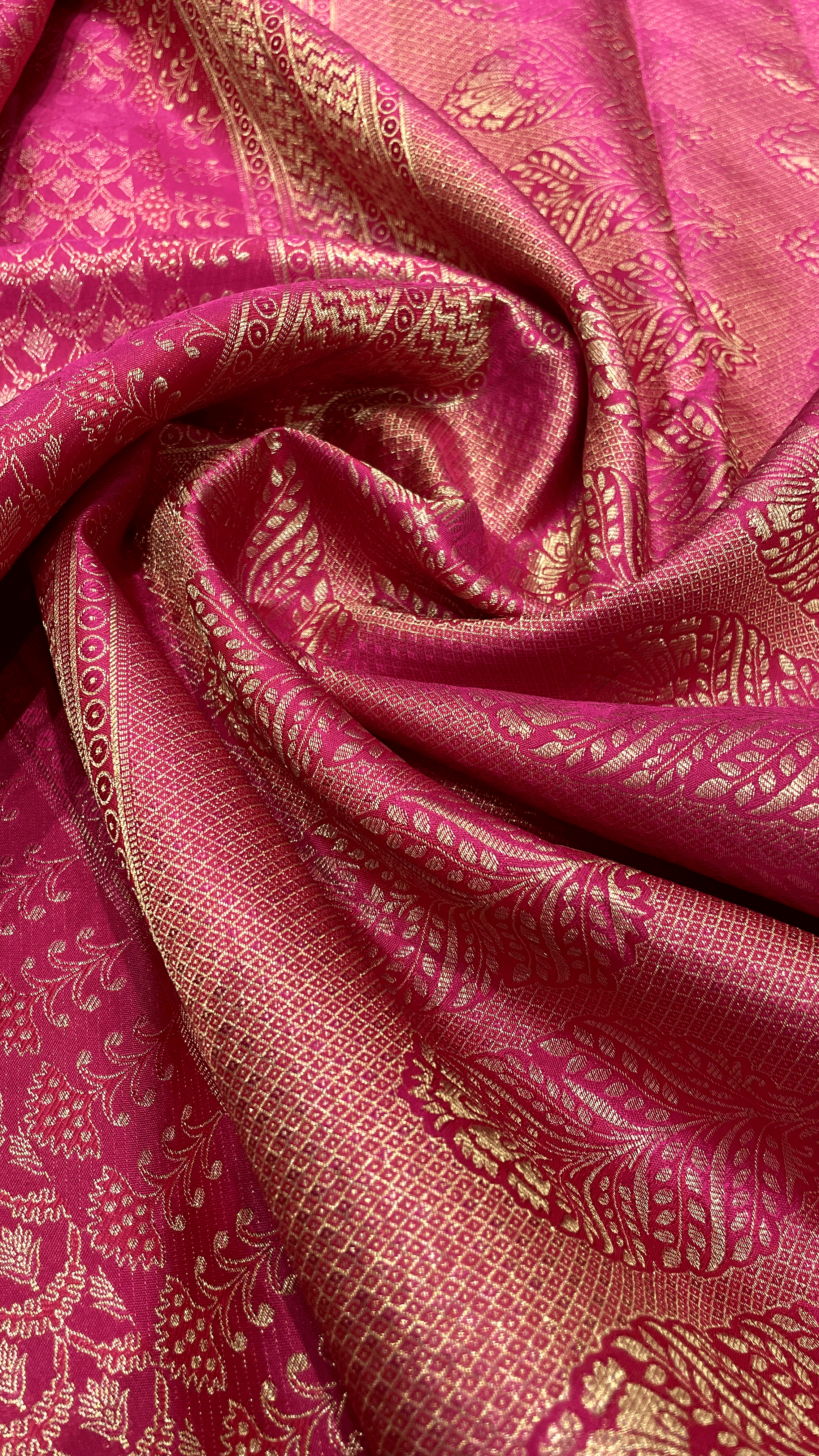 Magenta Kanjivaram Silk Saree with Zari Work