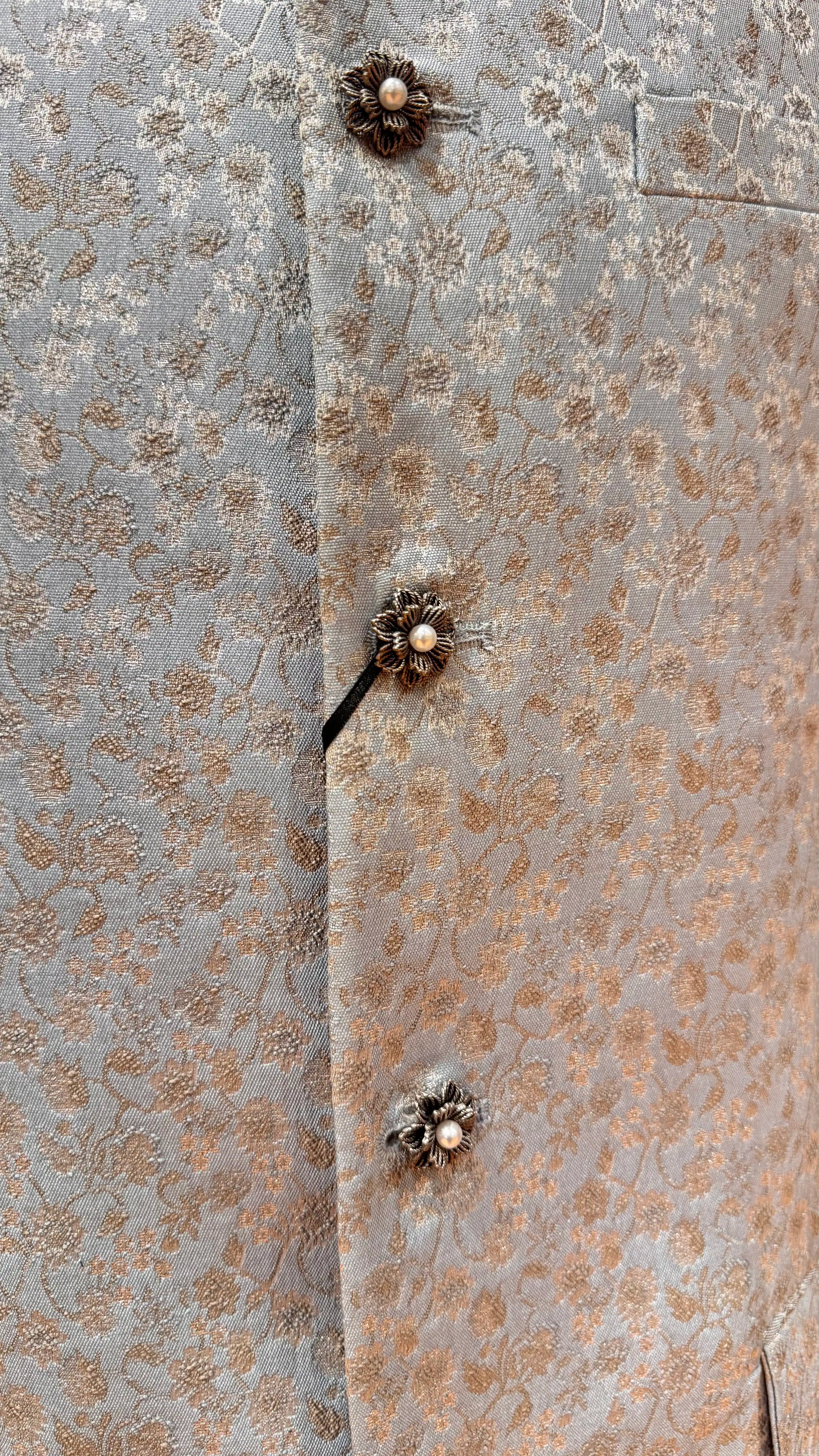 Light blue bandhgala