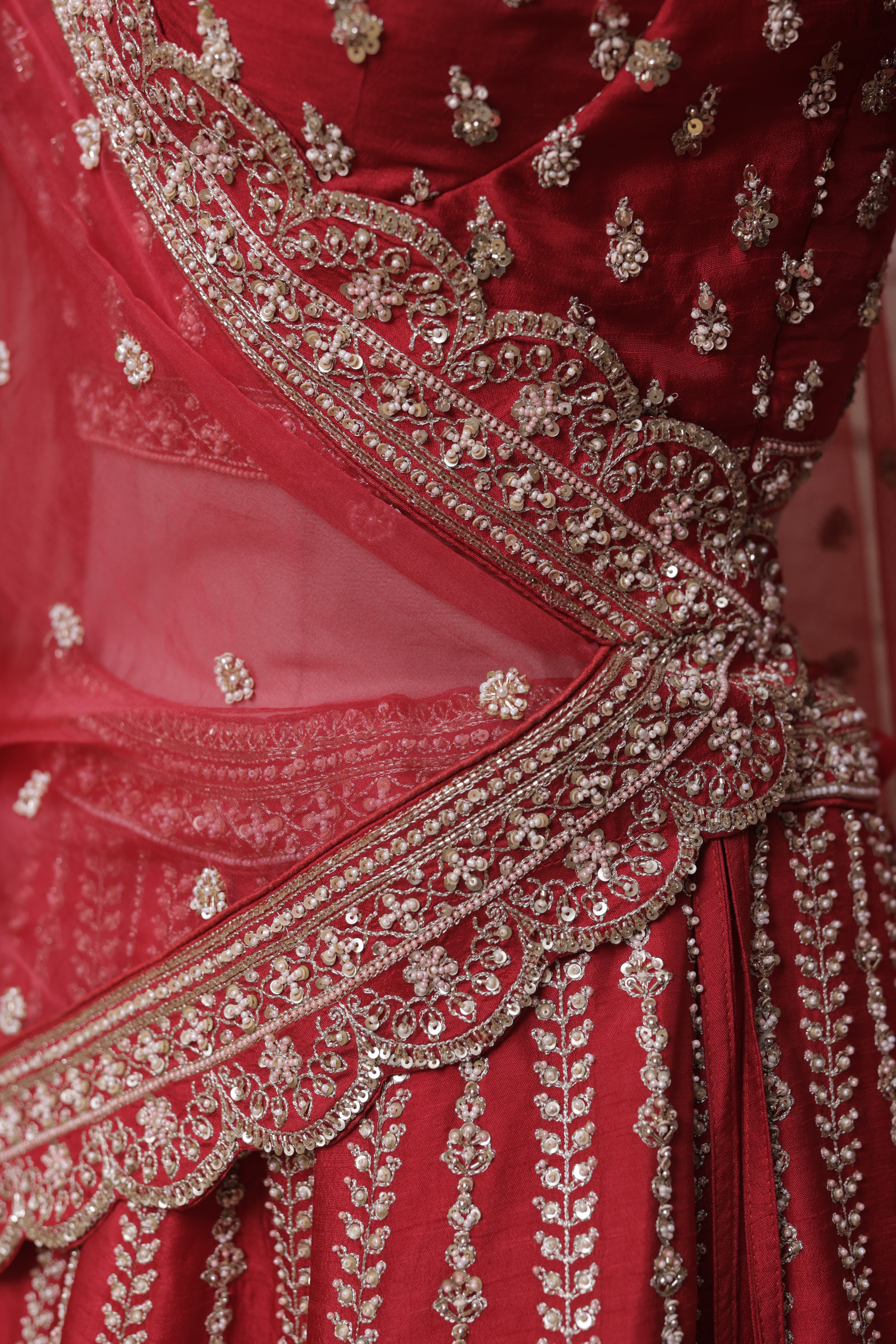 Red Bridal lehenga