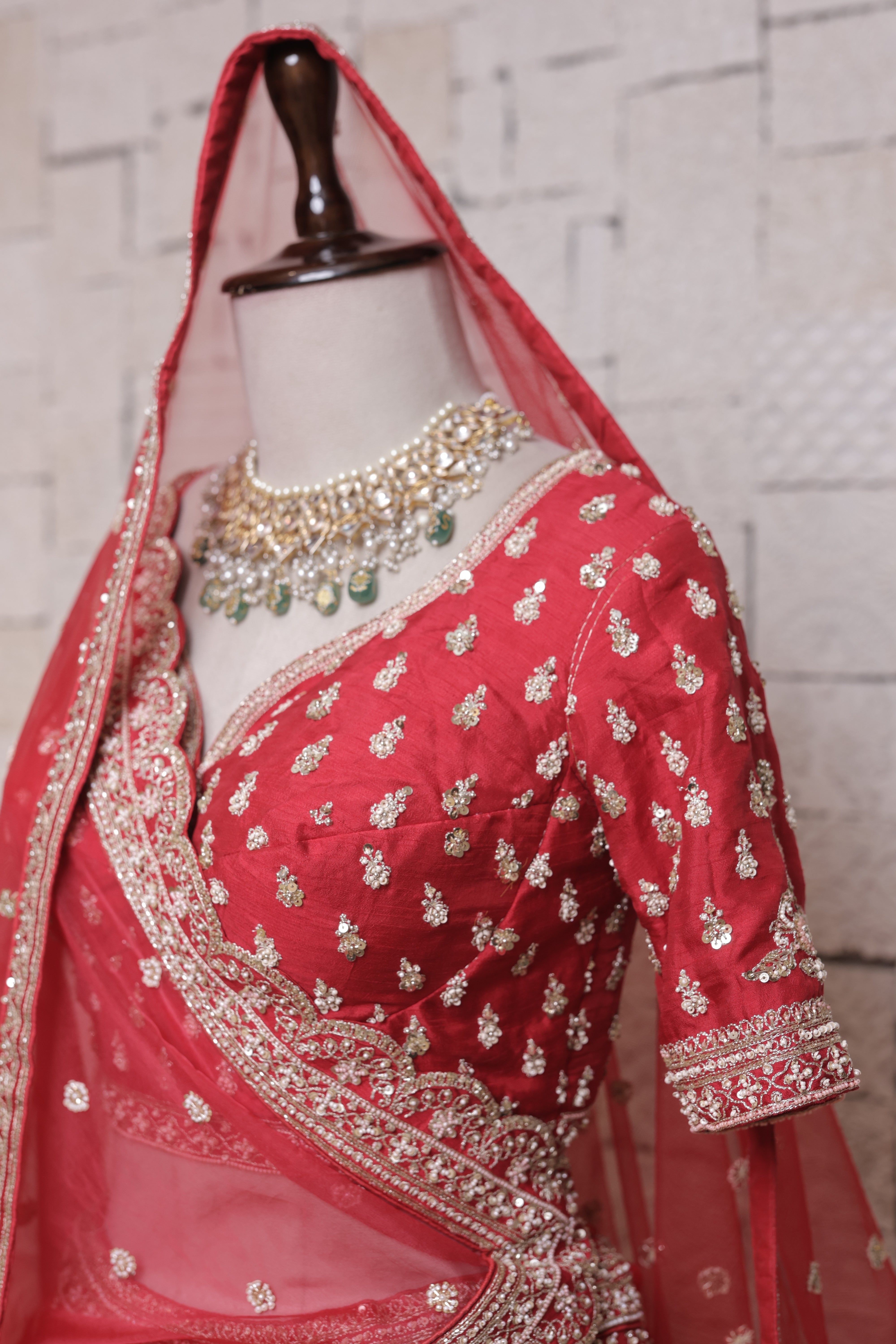 Red Bridal lehenga