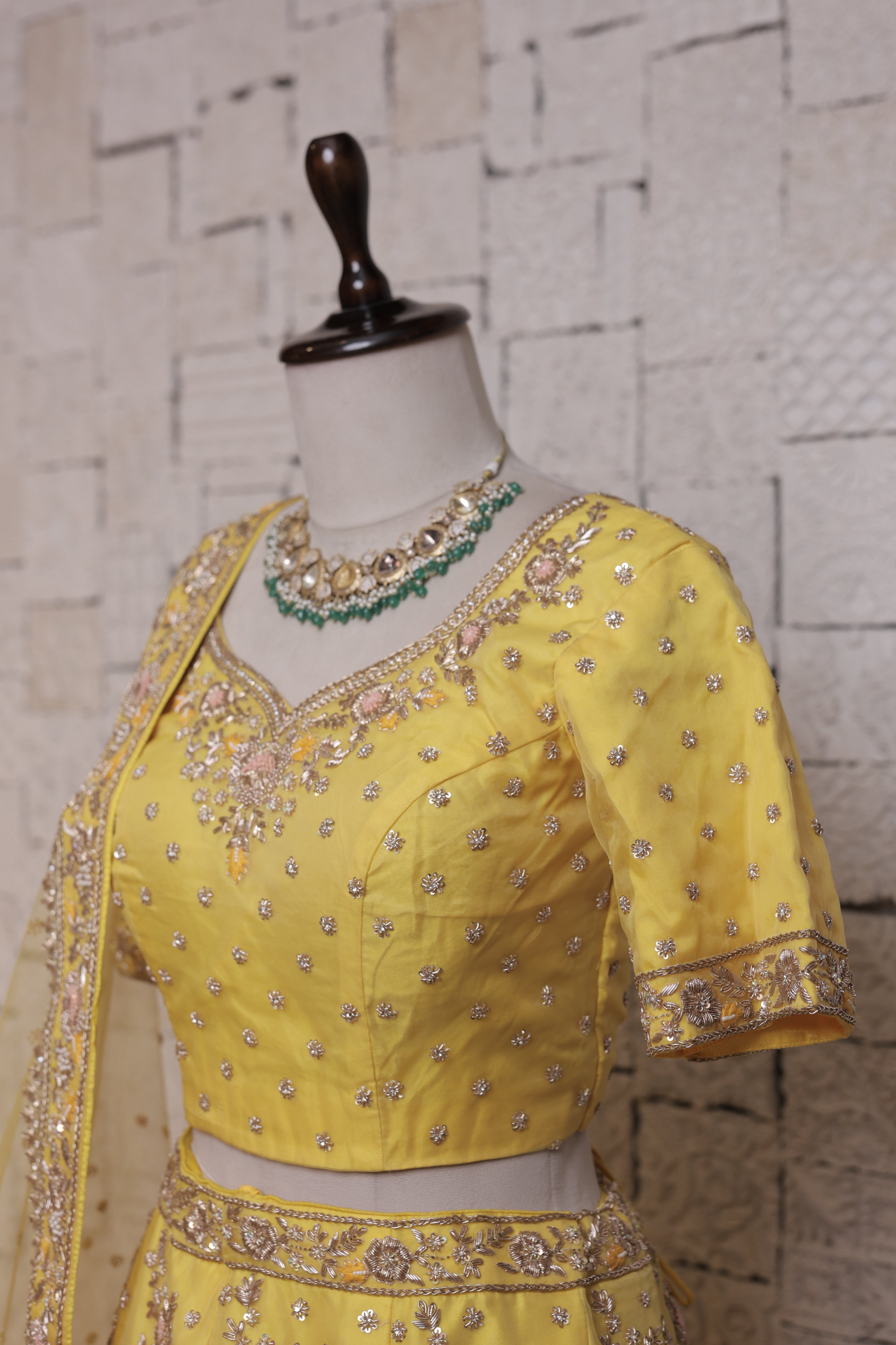 Yellow Bridal lehenga