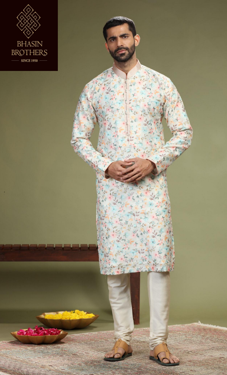 Pastel floral kurta