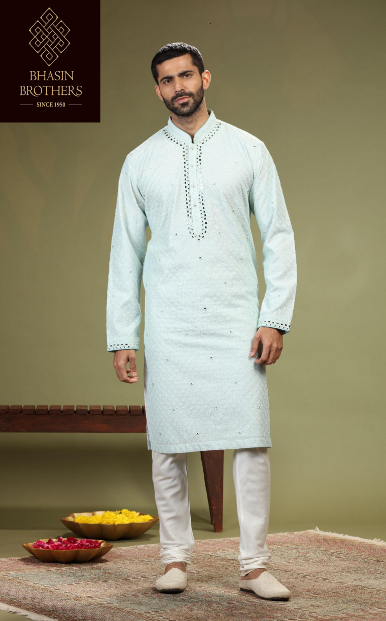 Pastel blue kurta