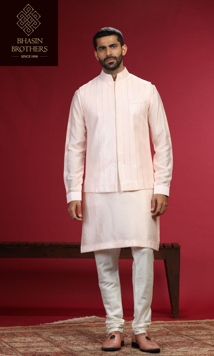 Pink vertical kurta