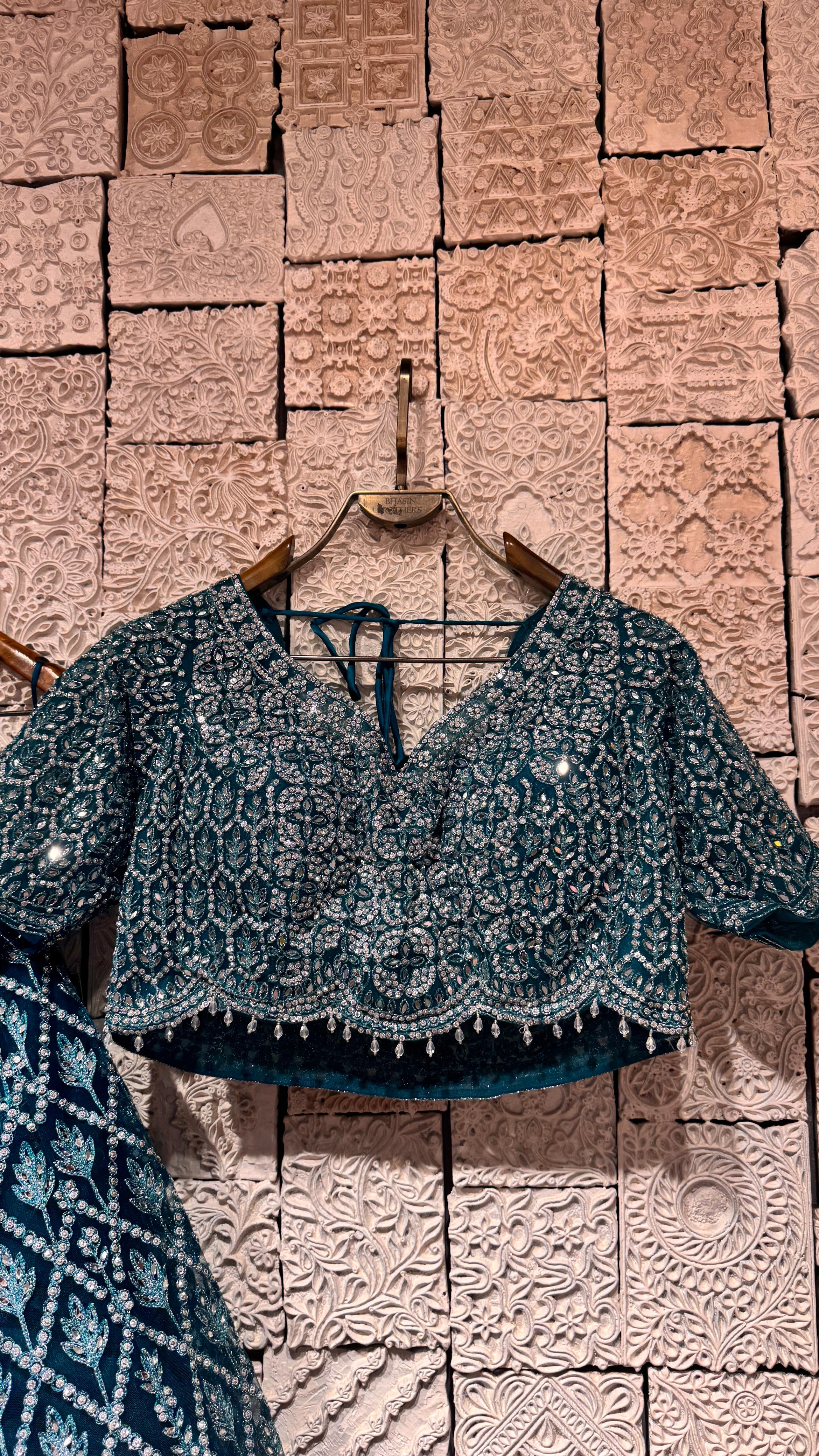 BLUE EMBELLISHED LEHENGA