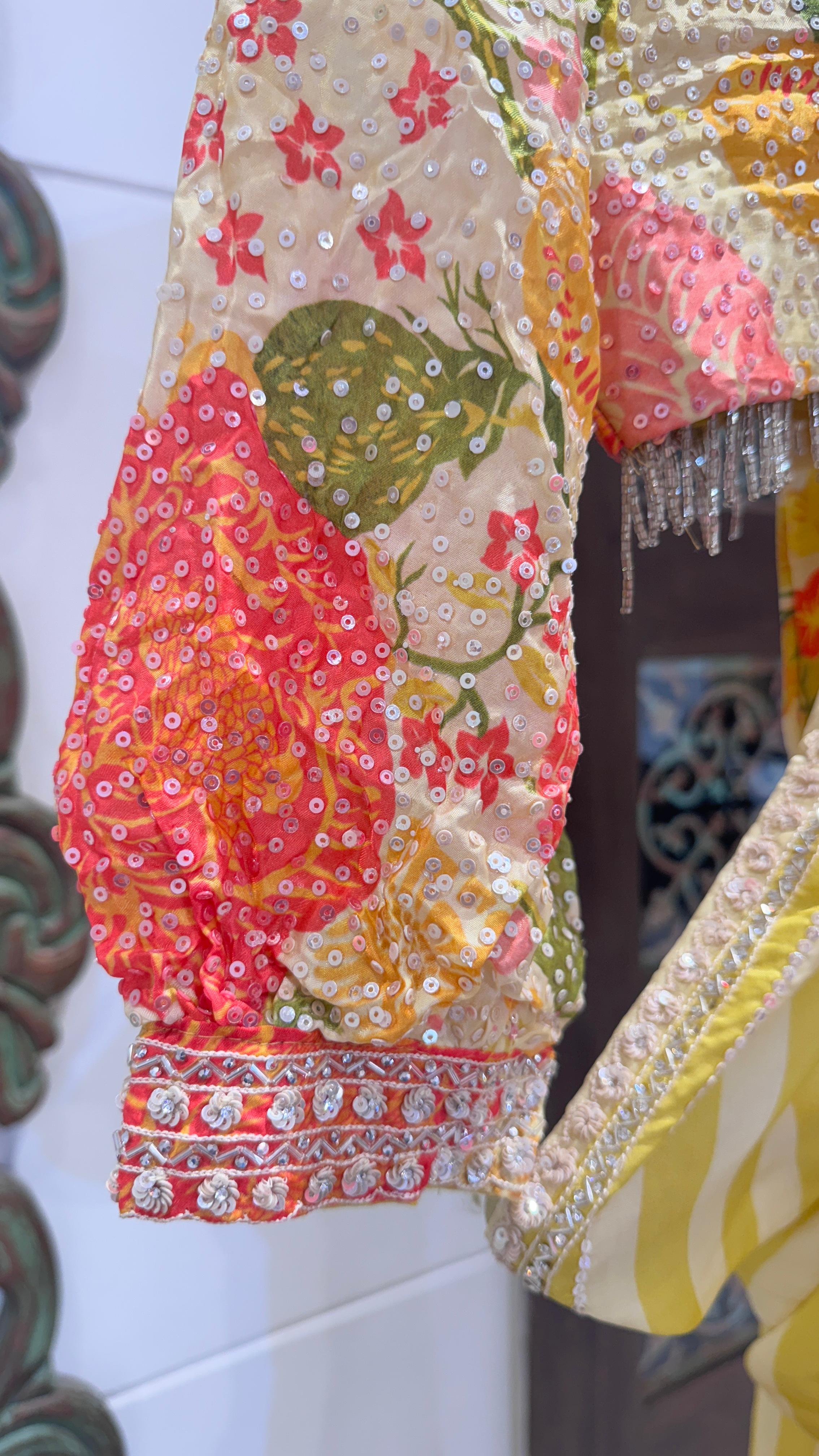 Light green saree with simple sophisticated floral border