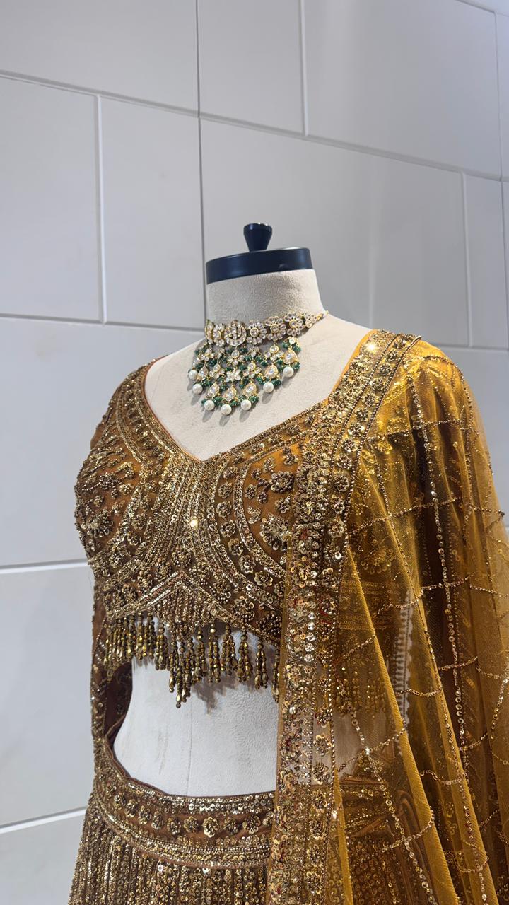 Rustic gold lehenga
