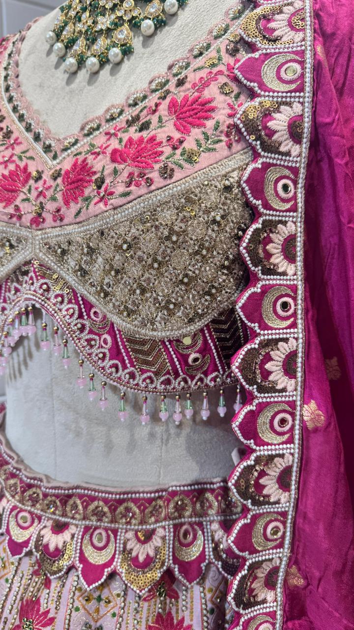 Fusia pink lehenga