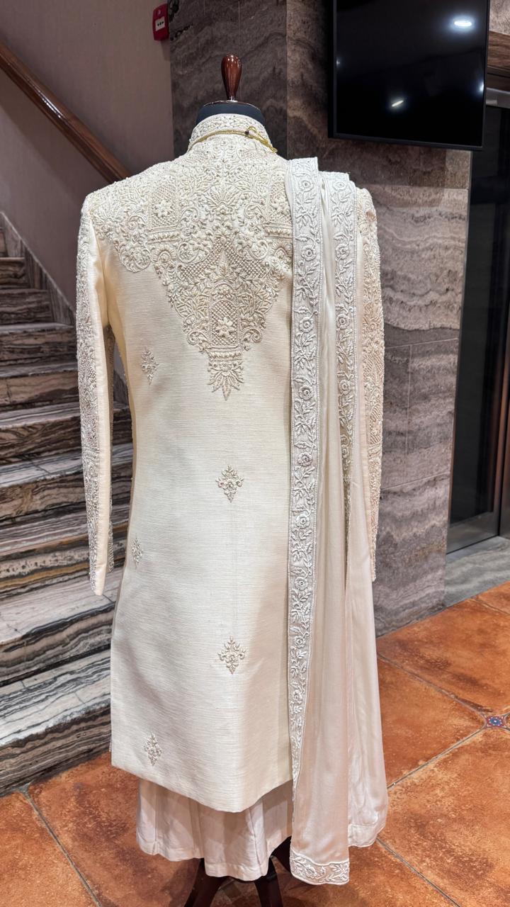 Beige Sherwani