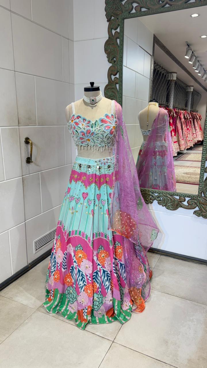 Pop garden lehenga