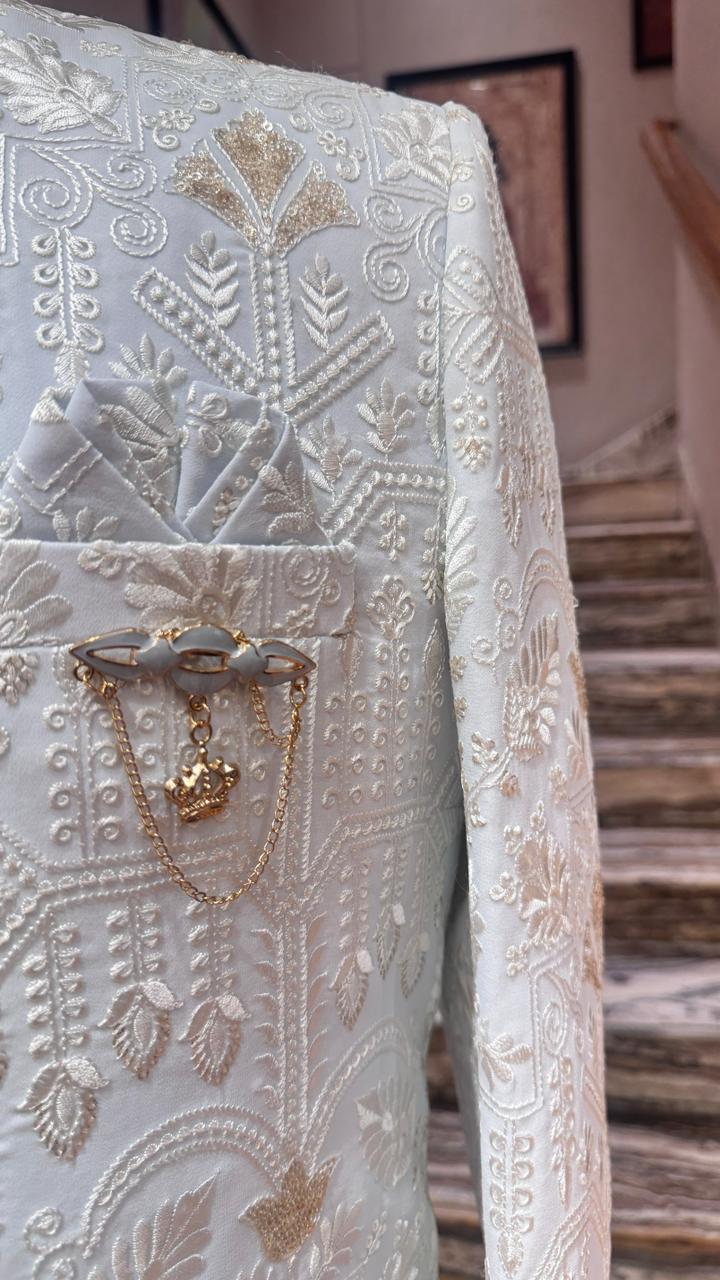 Light blue Indo western