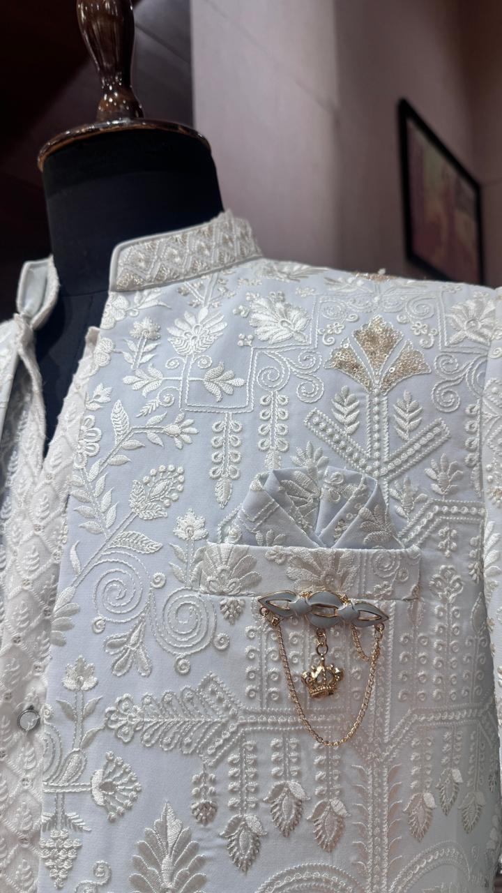 Light blue Indo western