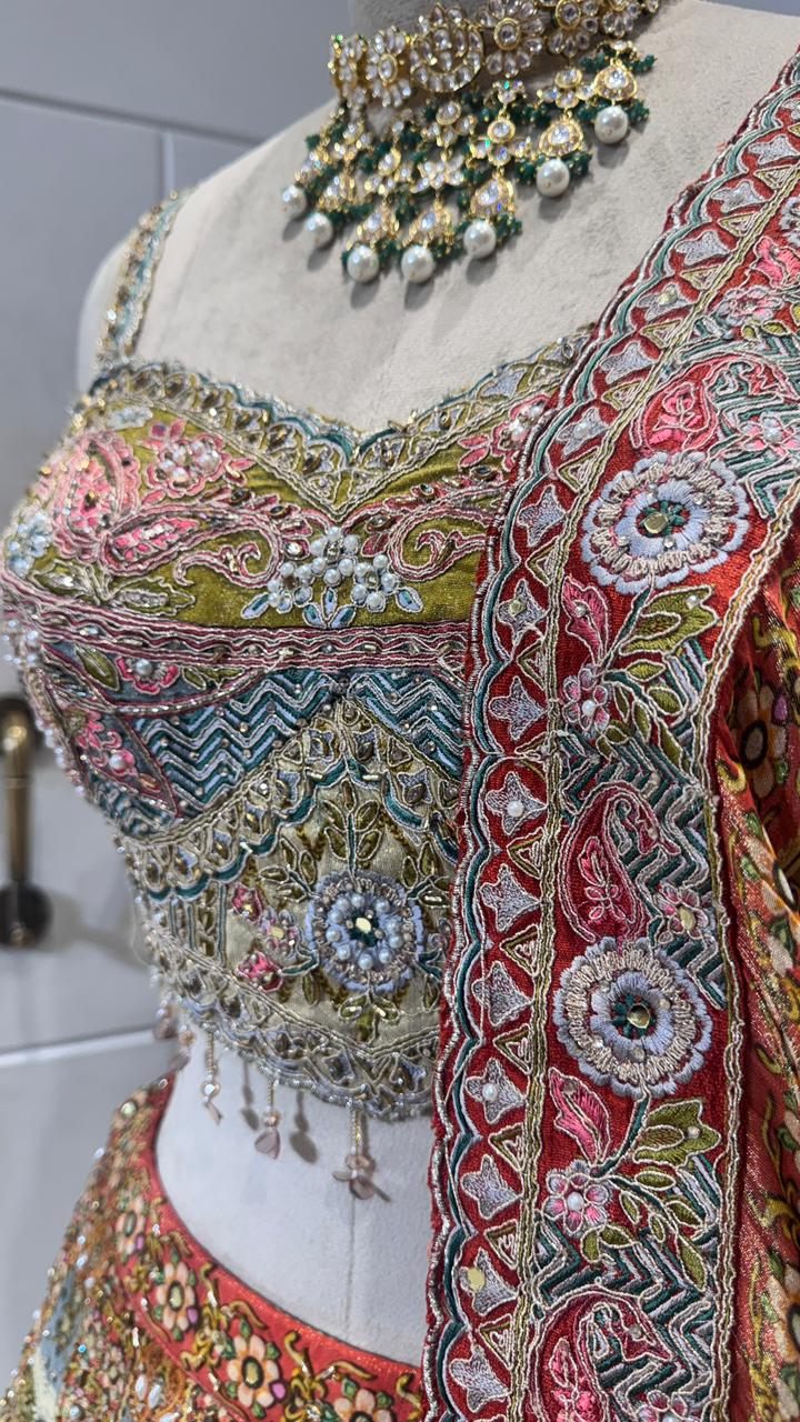Multicolour lehenga