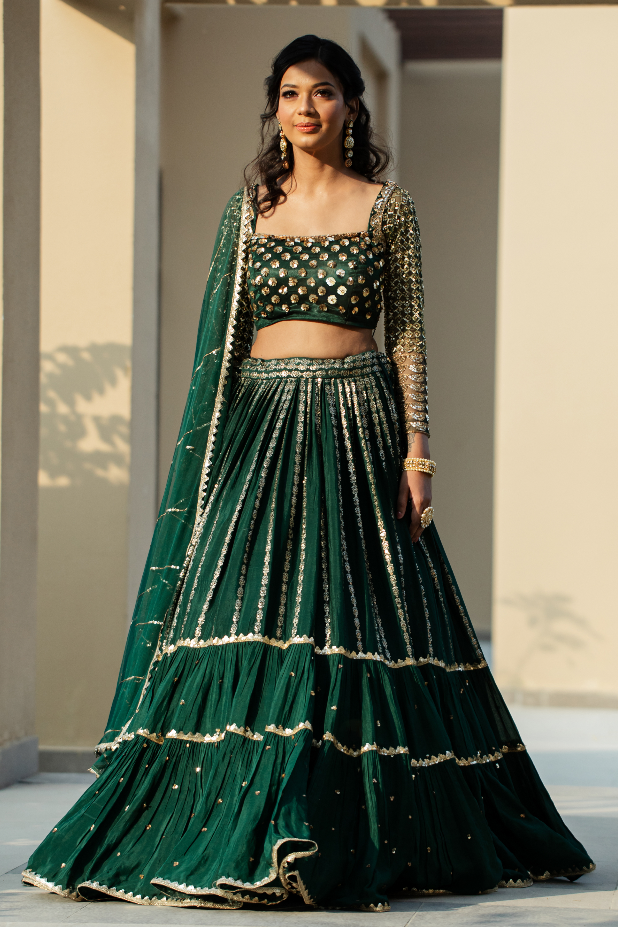 Emerald Green Lehenga