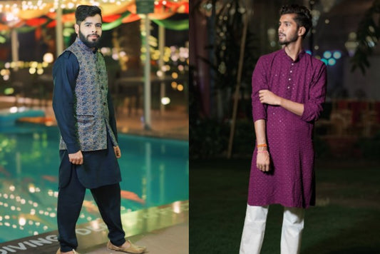 Elevate Your Style With a Kurta Pajama Set With Nehru Jacket by BB